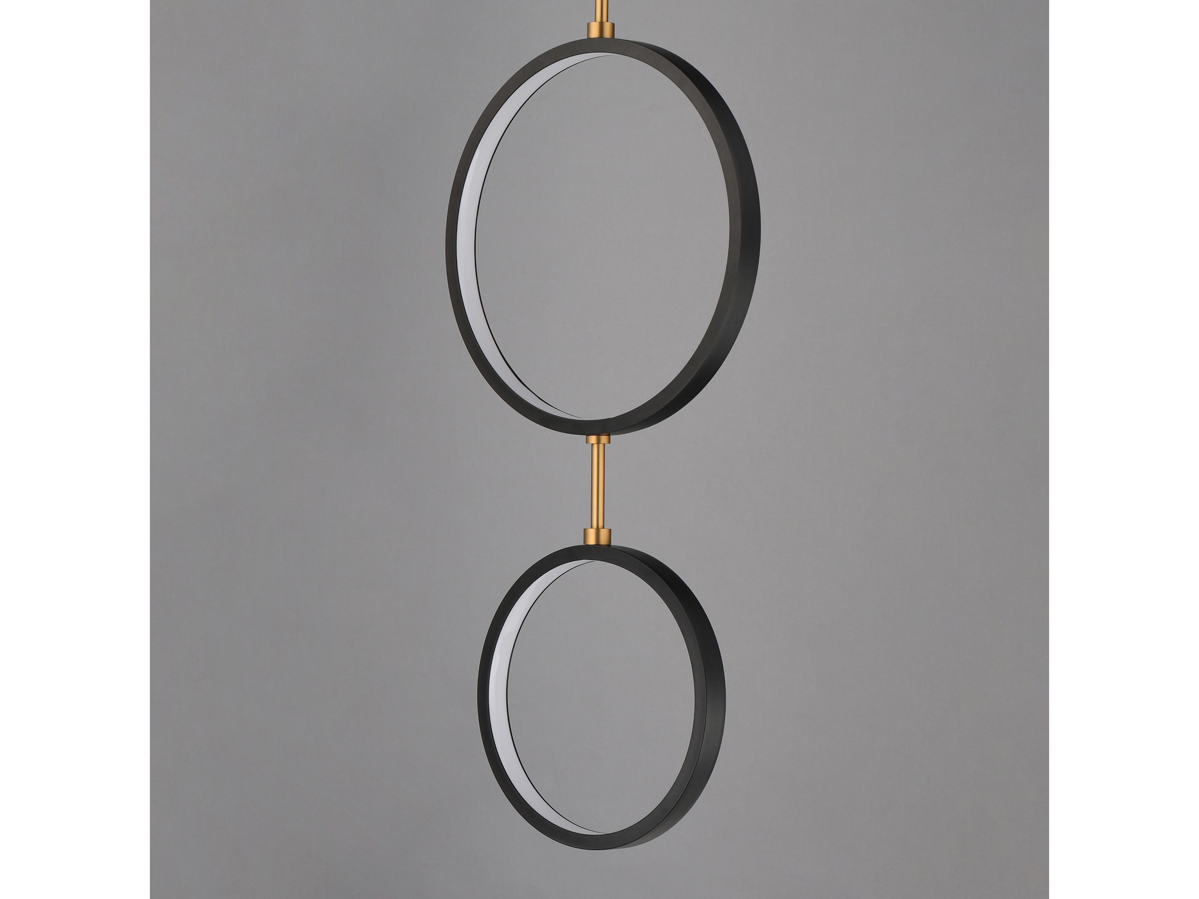 ET2 Hoopla 3-Light Black Gold Round Pendant