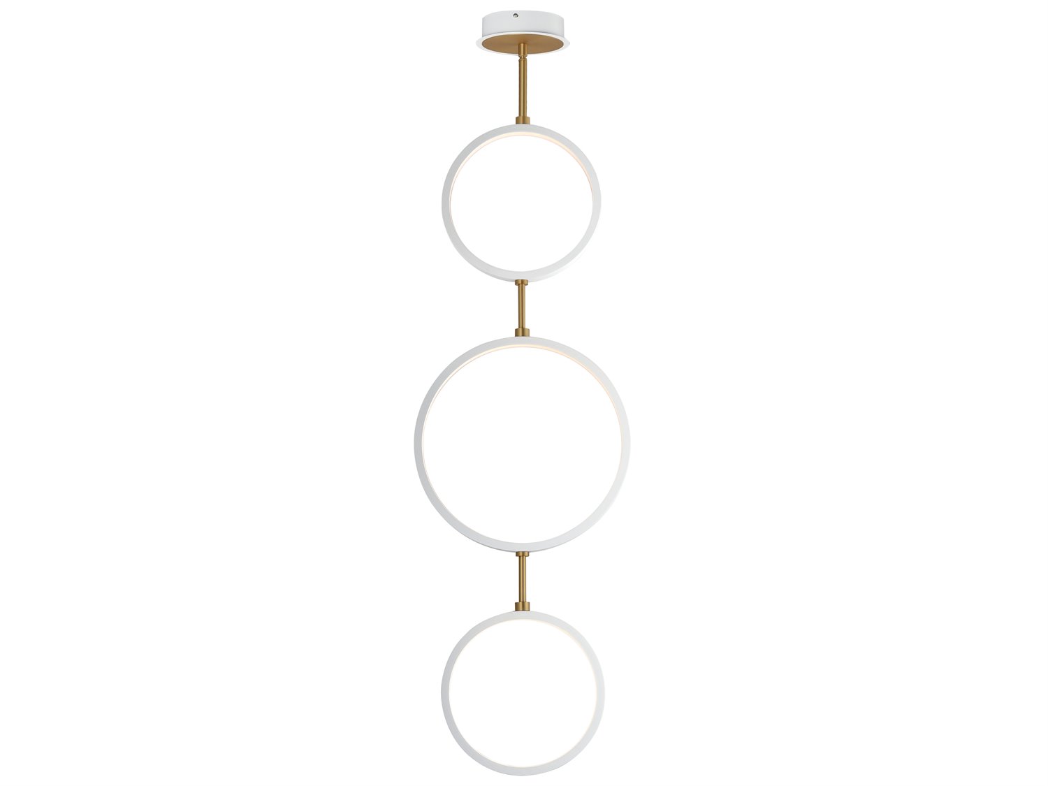 ET2 Hoopla 3-Light White Gold Round Pendant