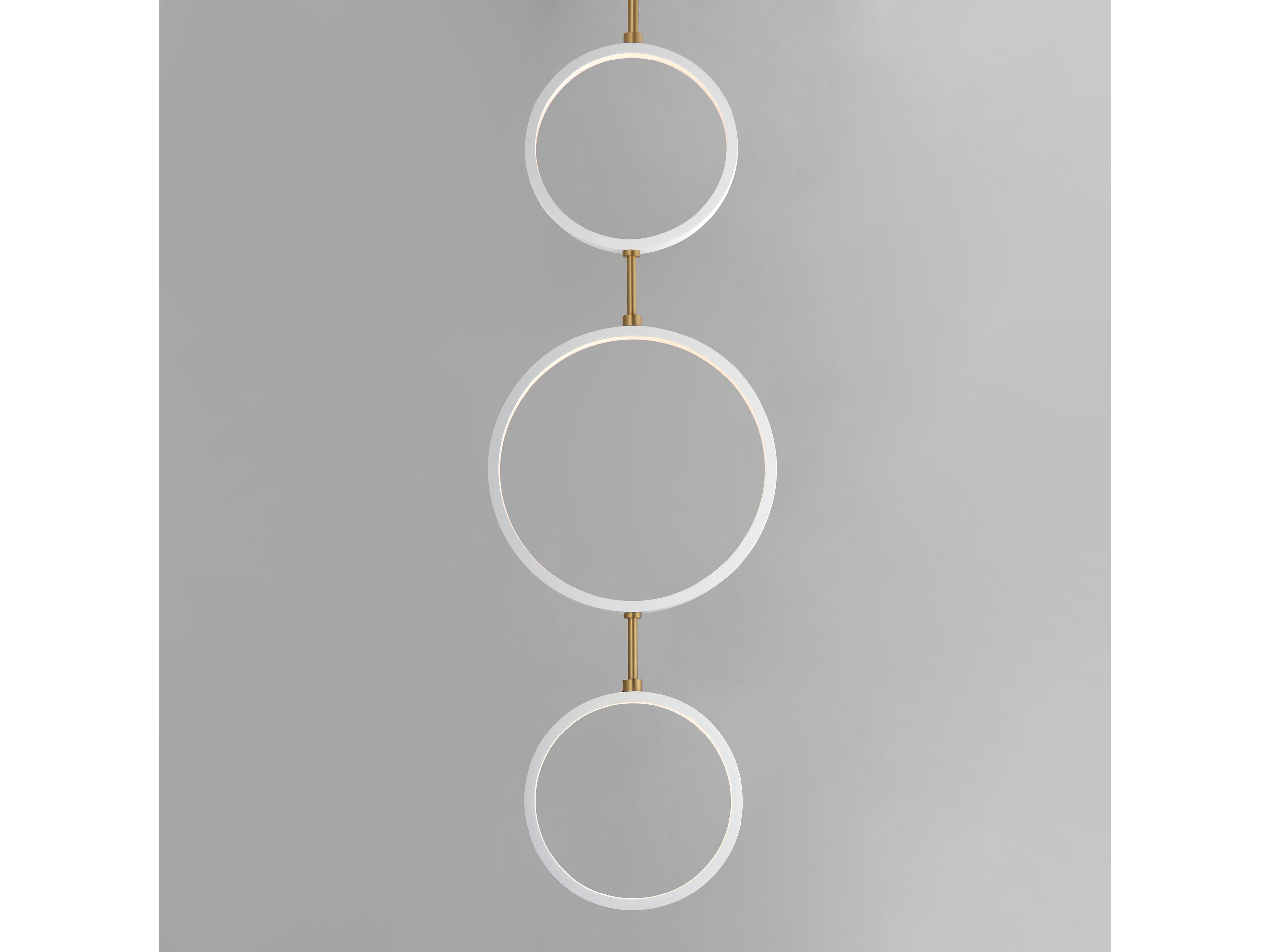 ET2 Hoopla 3-Light White Gold Round Pendant