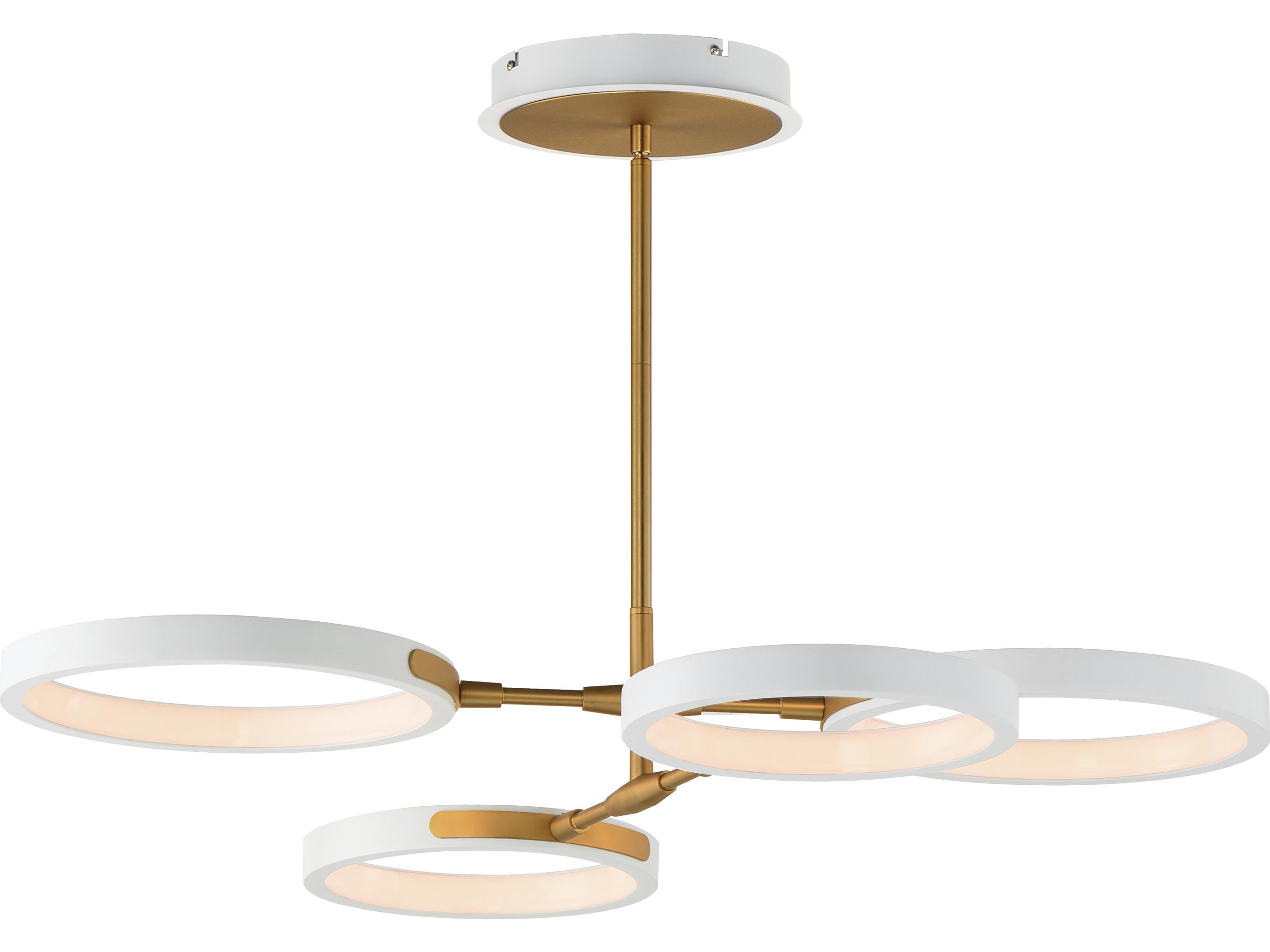 ET2 Hoopla 4-Light White Gold Geometric Round Pendant