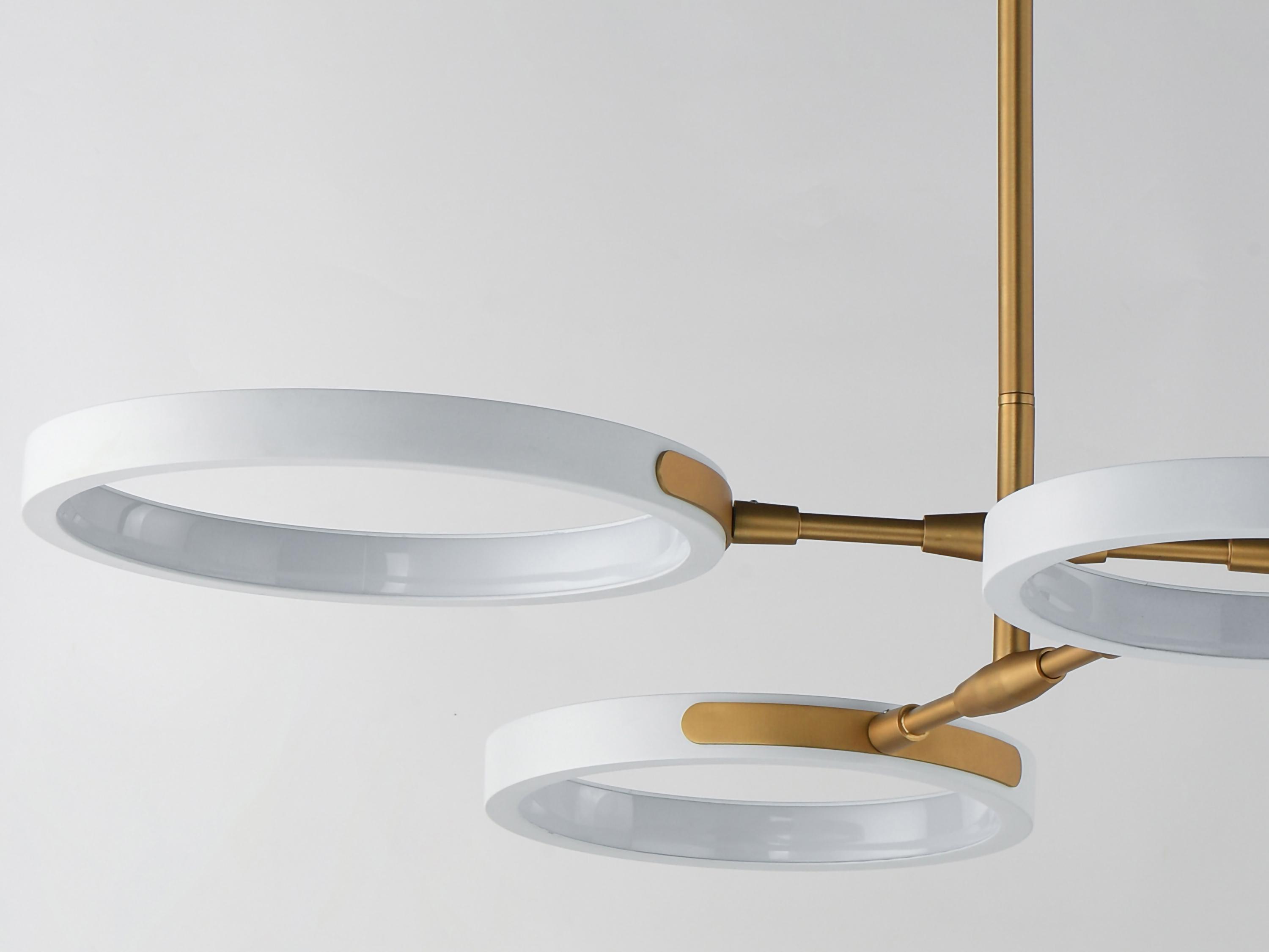 ET2 Hoopla 4-Light White Gold Geometric Round Pendant