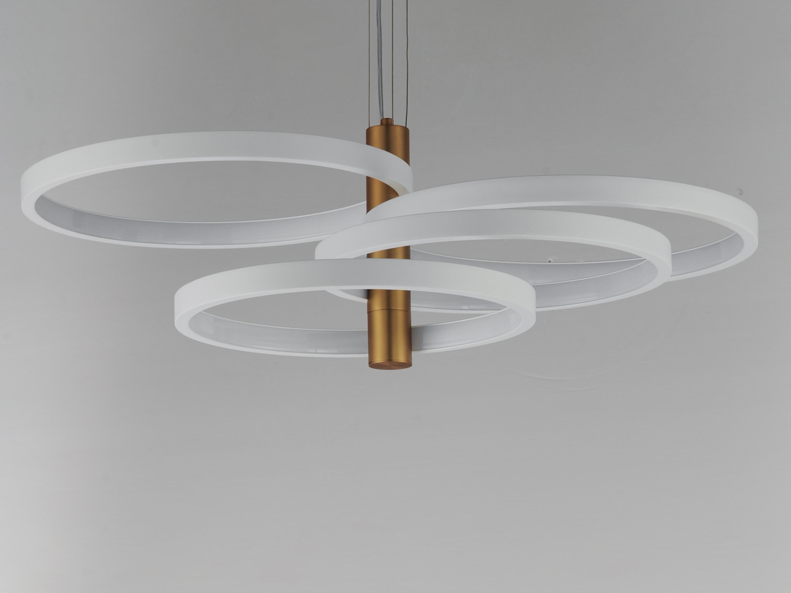 ET2 Hoopla 4-Light White Gold Geometric Round Pendant