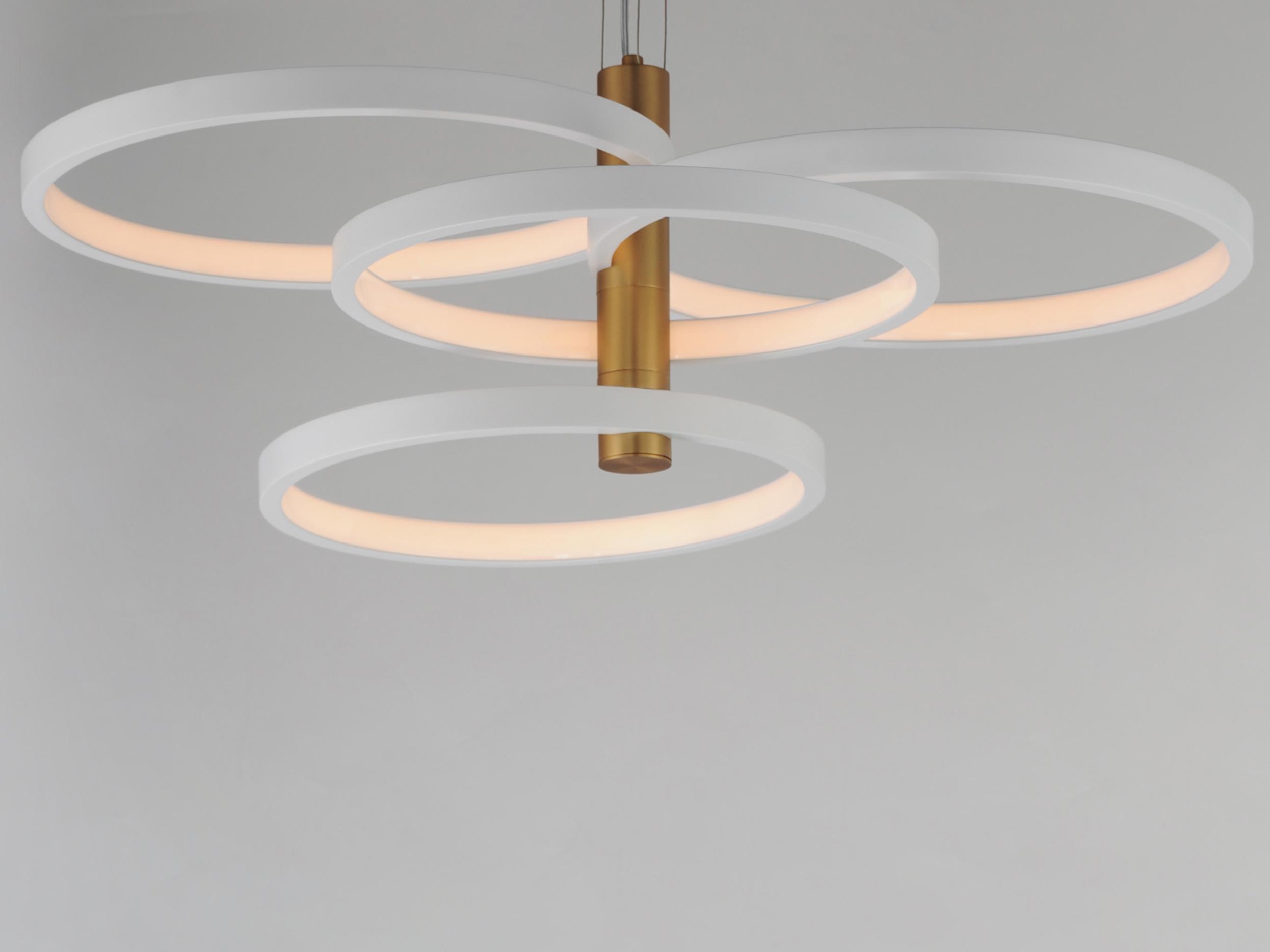 ET2 Hoopla 4-Light White Gold Geometric Round Pendant