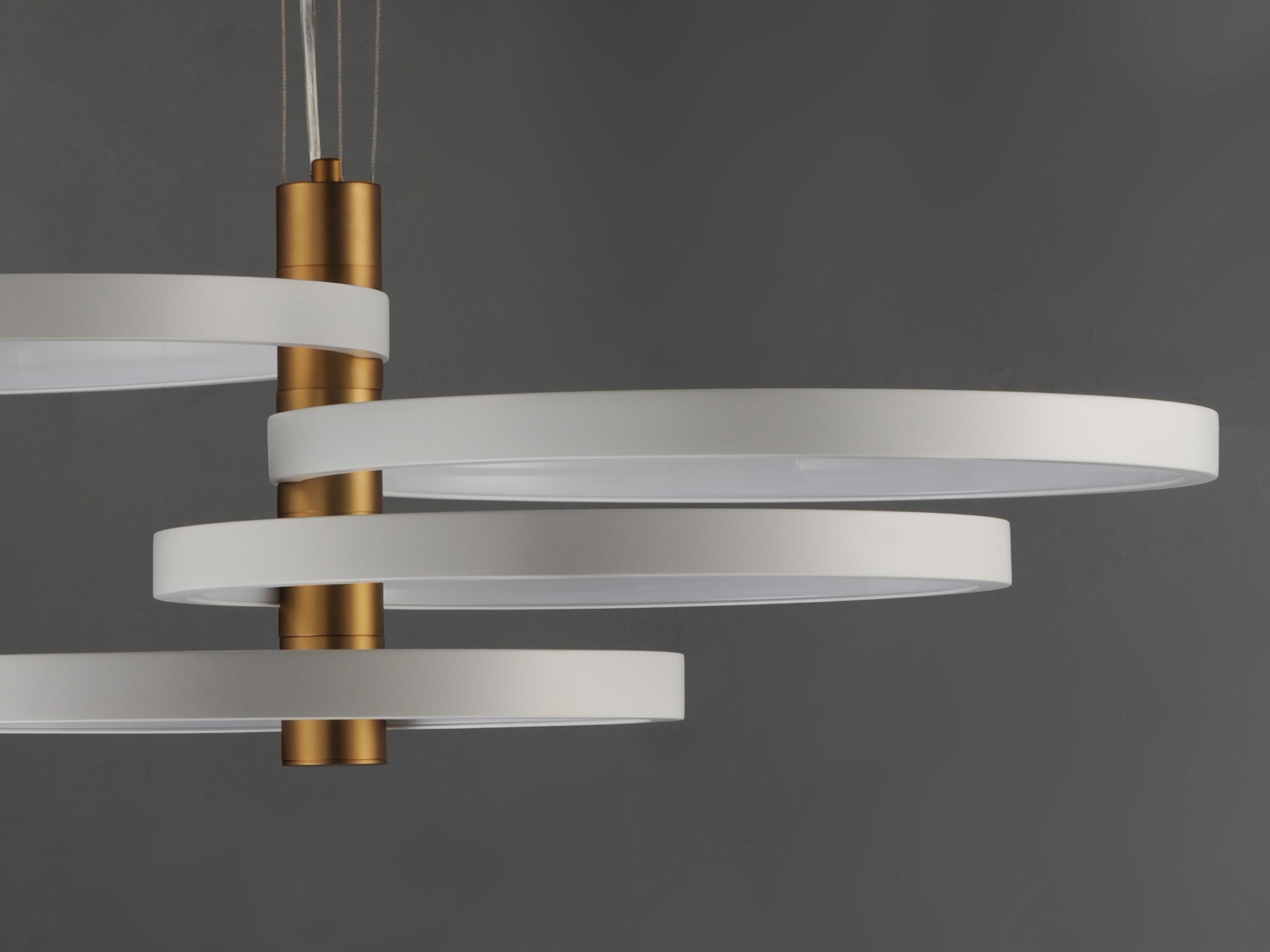 ET2 Hoopla 4-Light White Gold Geometric Round Pendant