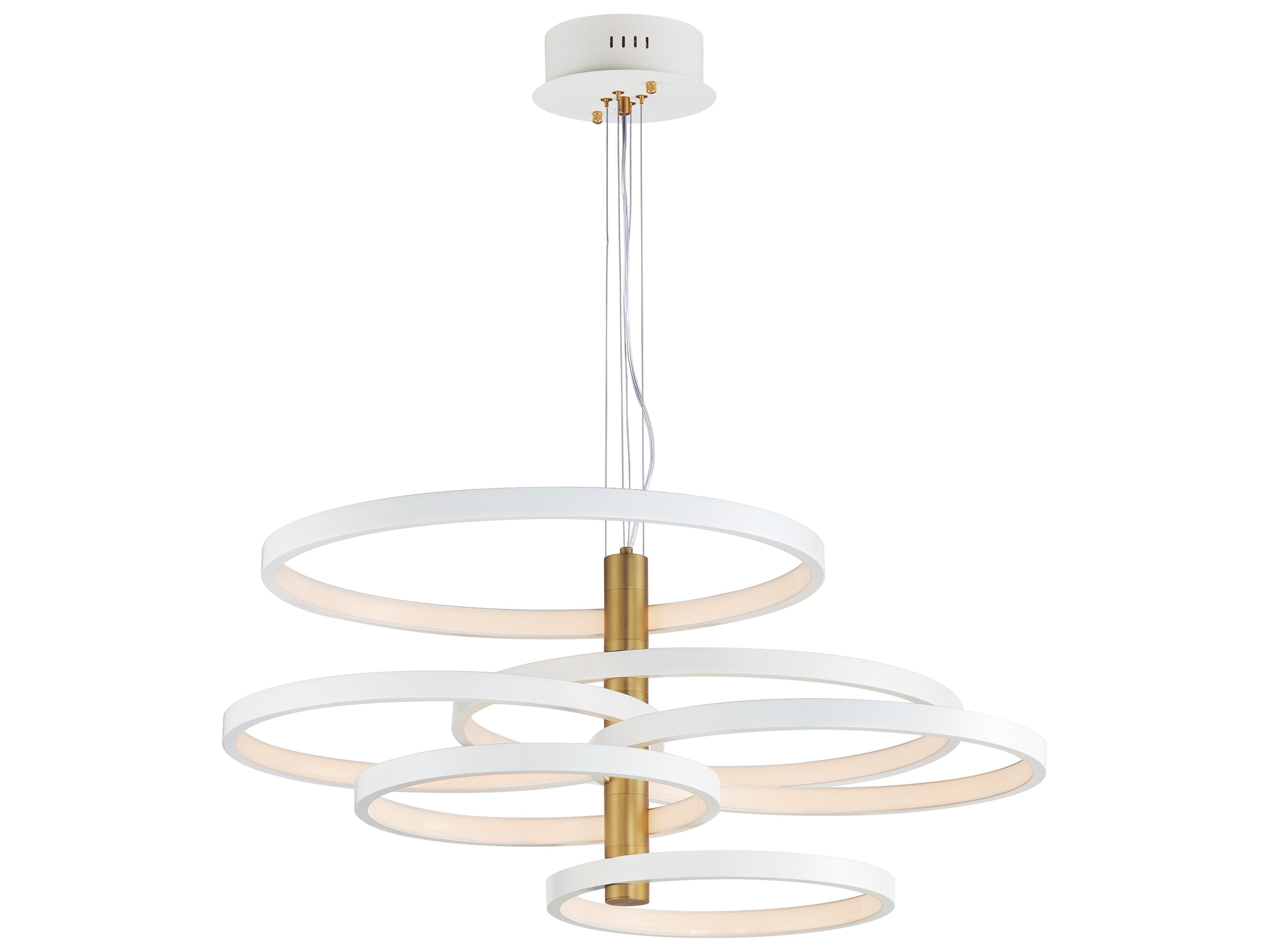 ET2 Hoopla 22-Light White Gold Geometric Round Pendant