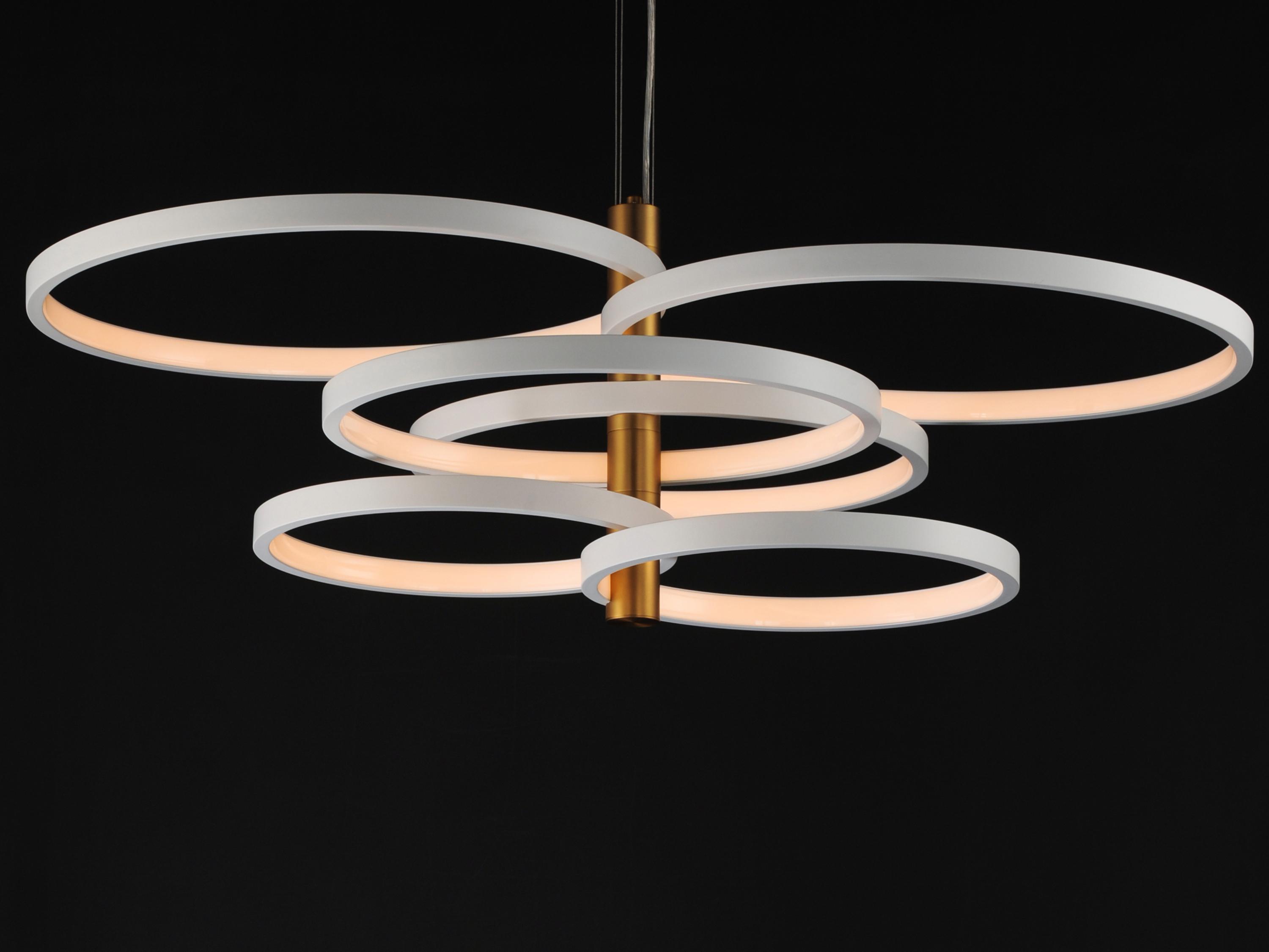 ET2 Hoopla 22-Light White Gold Geometric Round Pendant