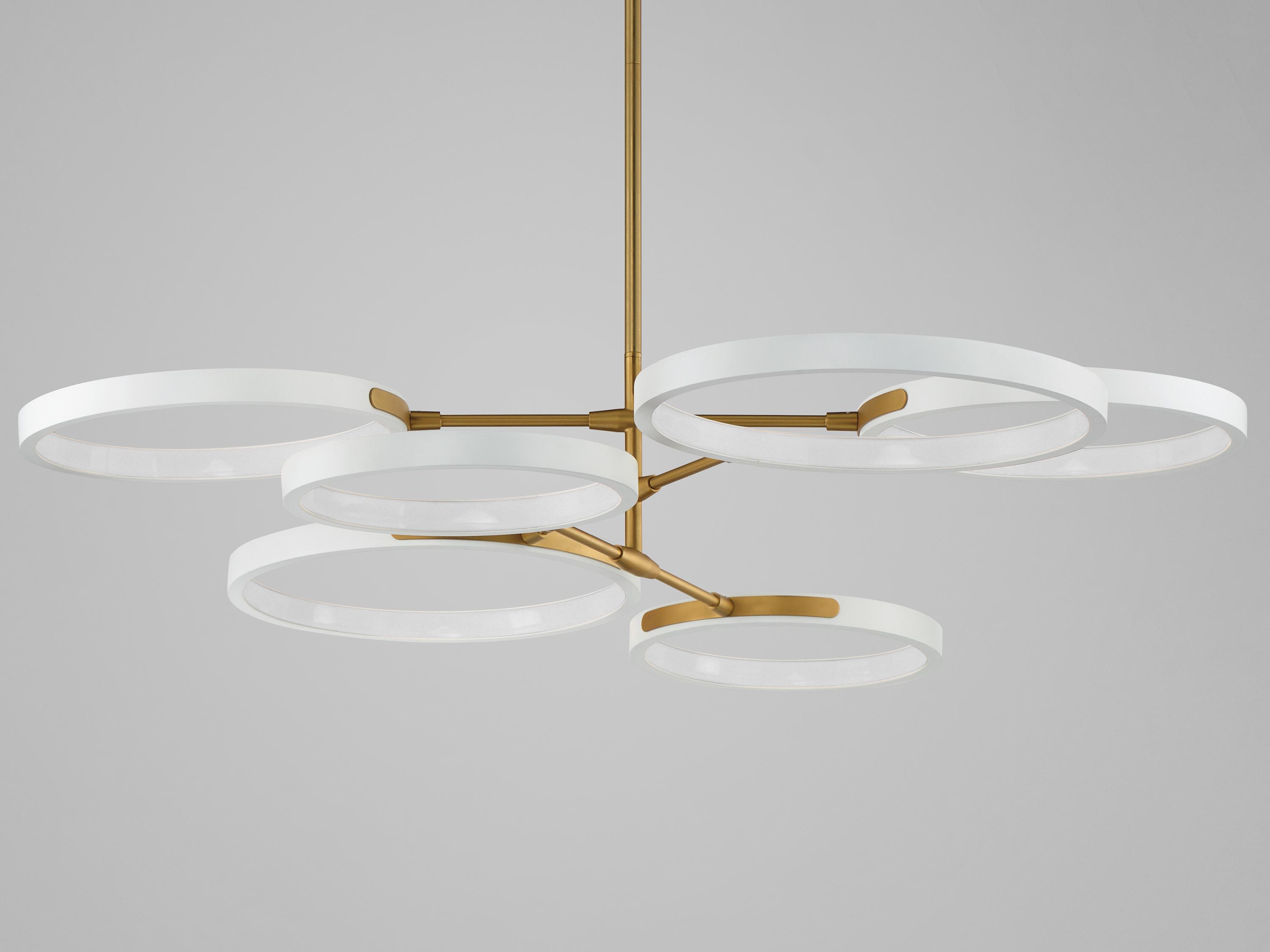 ET2 Hoopla 6-Light White Gold Geometric Round Pendant