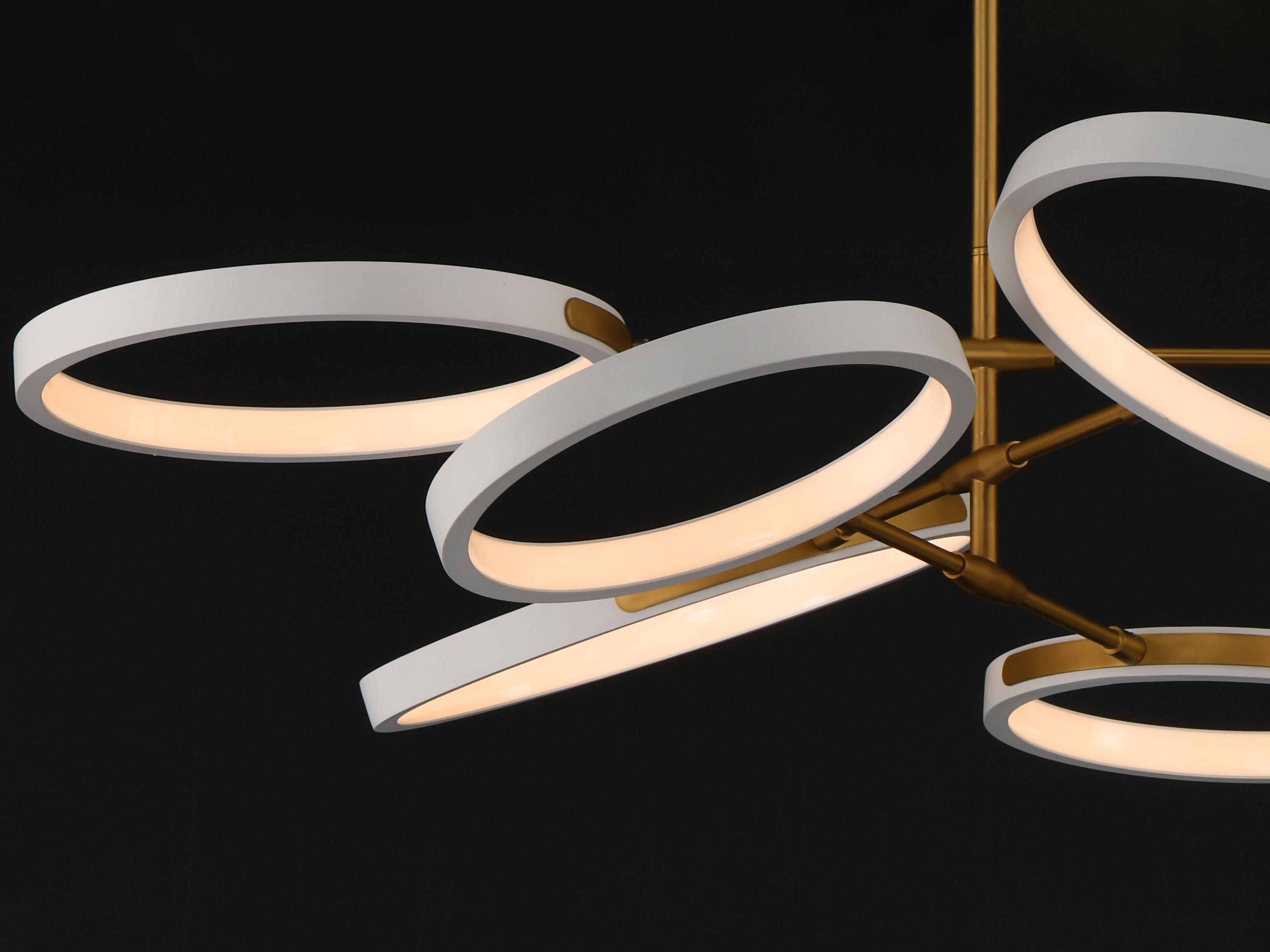 ET2 Hoopla 6-Light White Gold Geometric Round Pendant