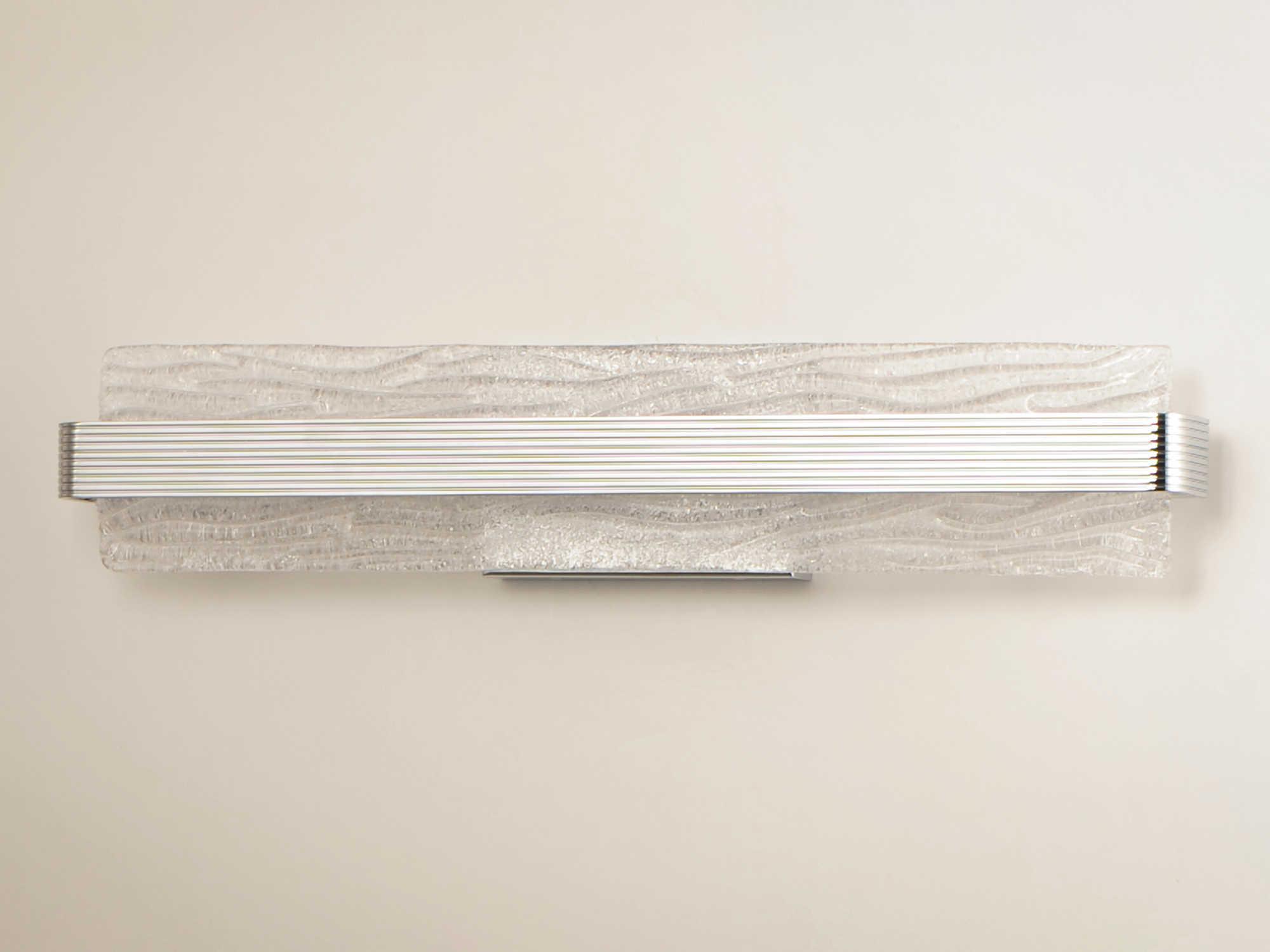 ET2 Ripple 1-Light Polished Chrome Glass LED Vanity Light