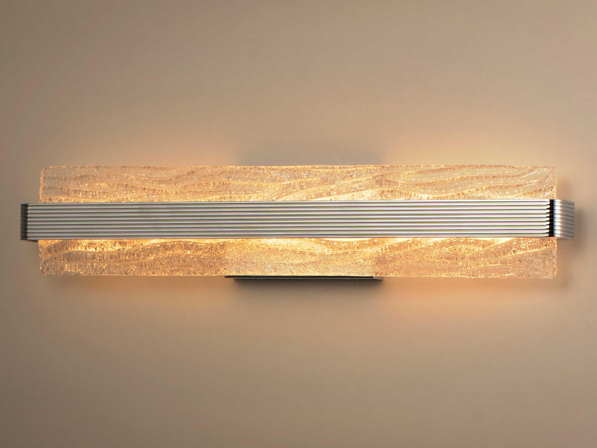 ET2 Ripple 1-Light Polished Chrome Glass LED Vanity Light