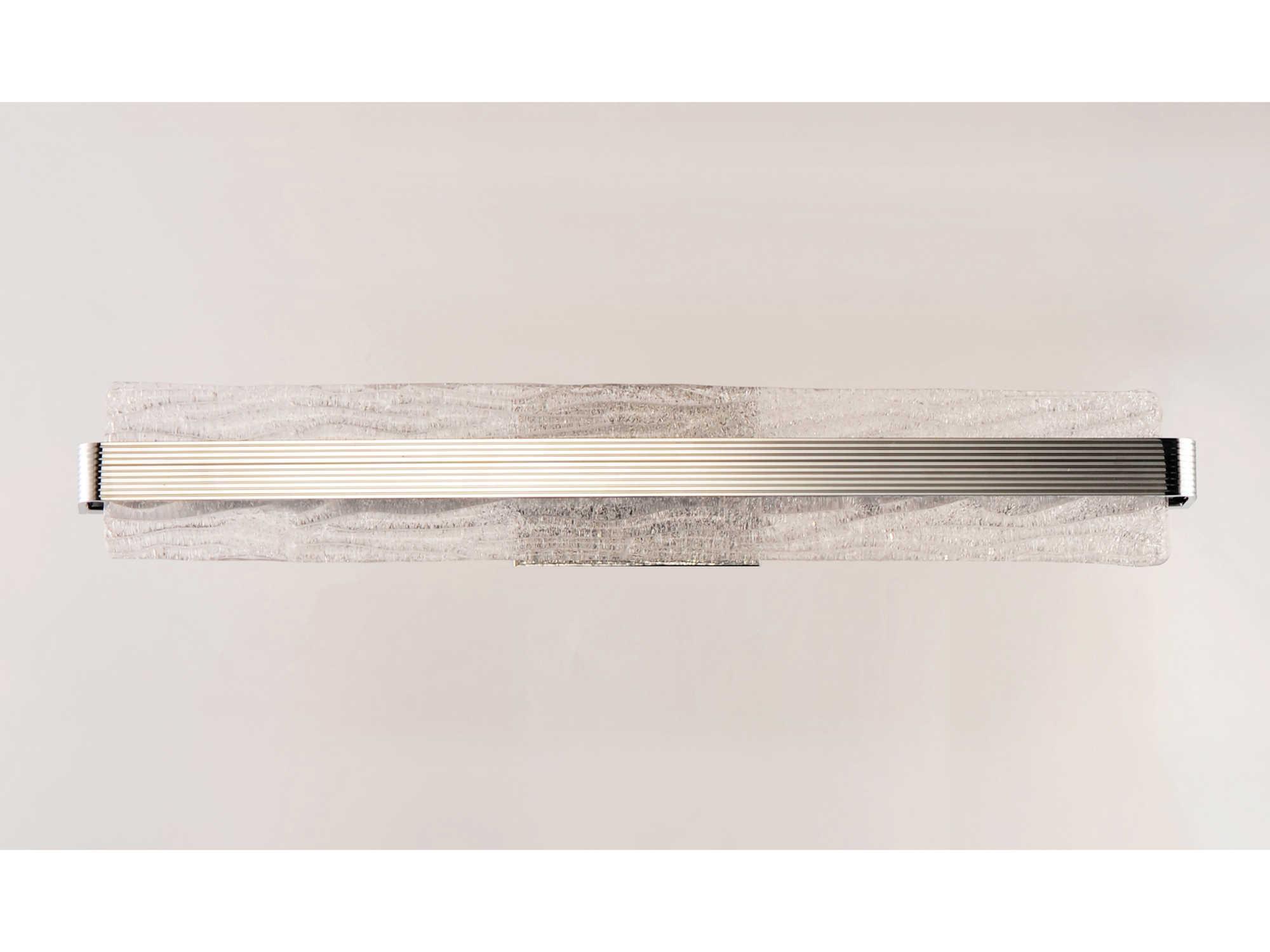 ET2 Ripple 1-Light Polished Chrome Glass LED Vanity Light