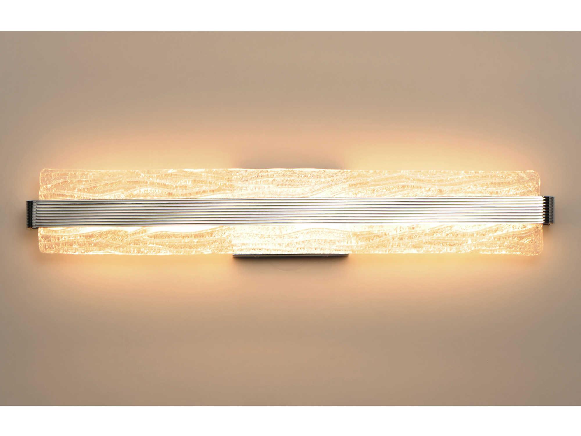 ET2 Ripple 1-Light Polished Chrome Glass LED Vanity Light