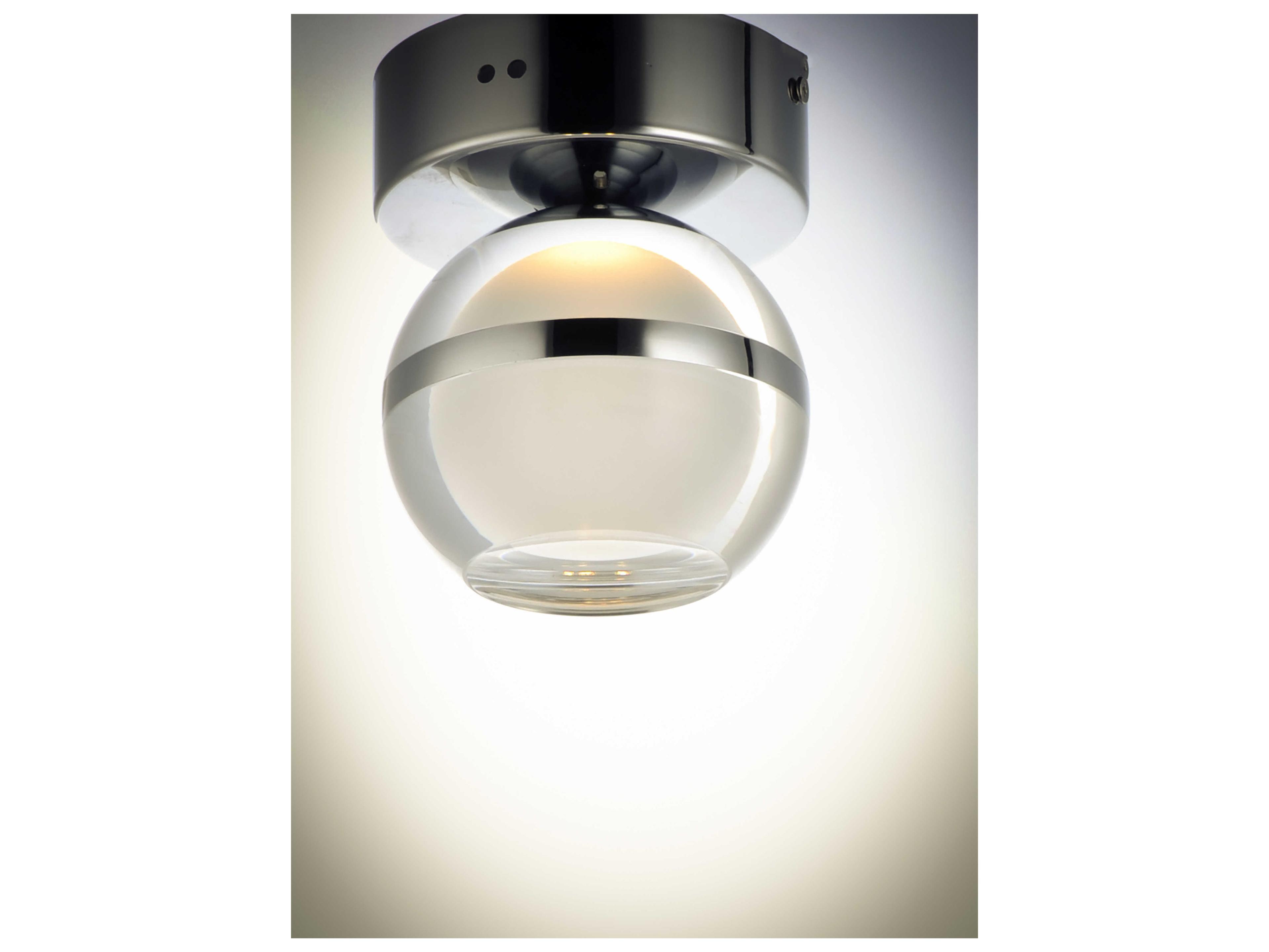 ET2 1-Light Polished Chrome LED Globe Flush Mount