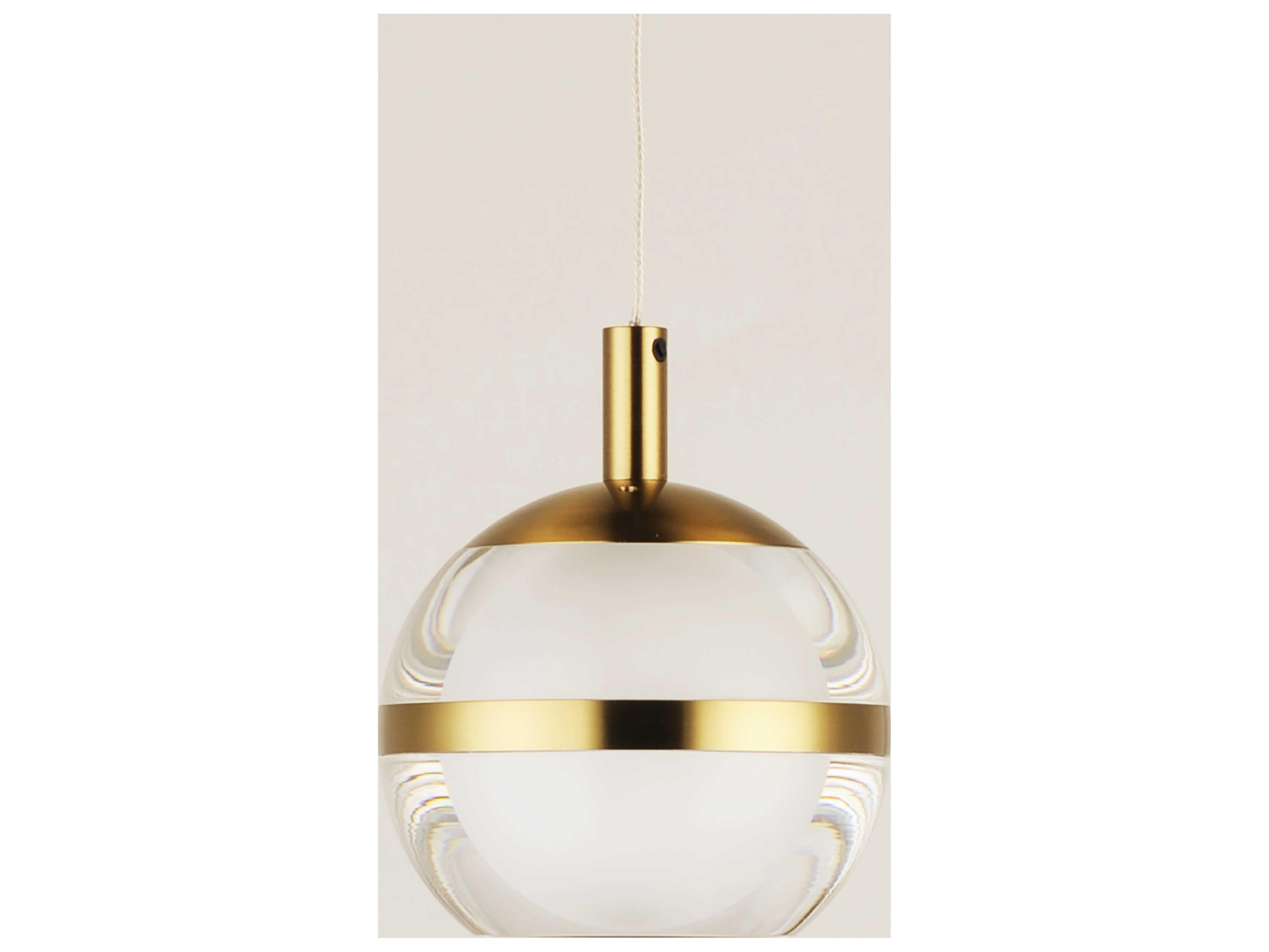 ET2 Swank 5-Light Natural Aged Brass LED Globe Tiered Pendant