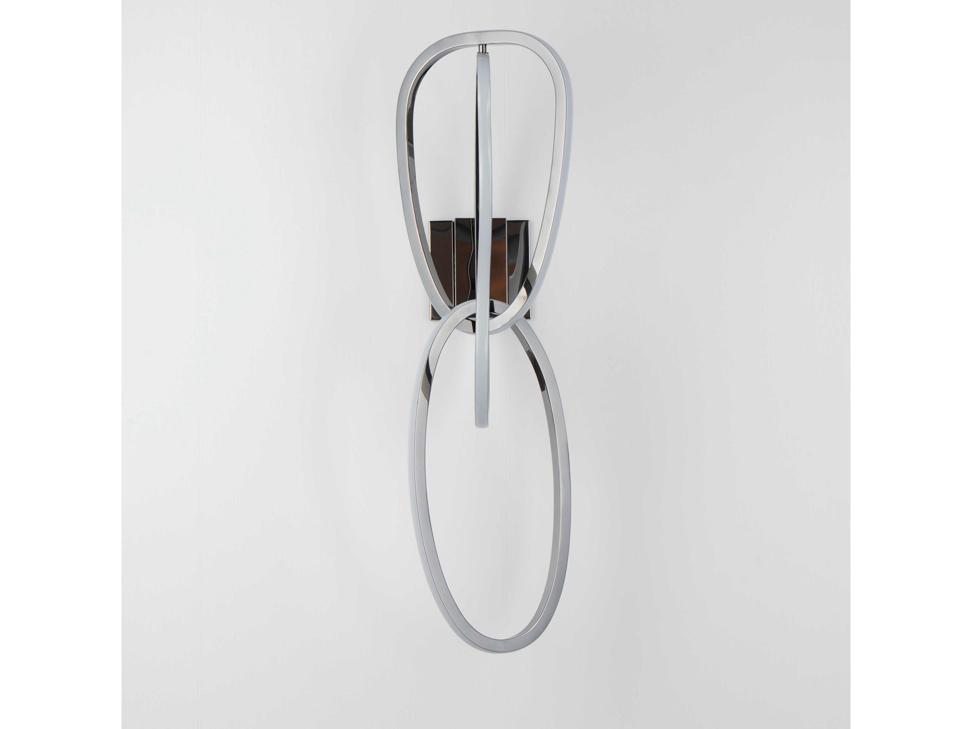 ET2 Unity 3-Light Black Chrome Wall Sconce