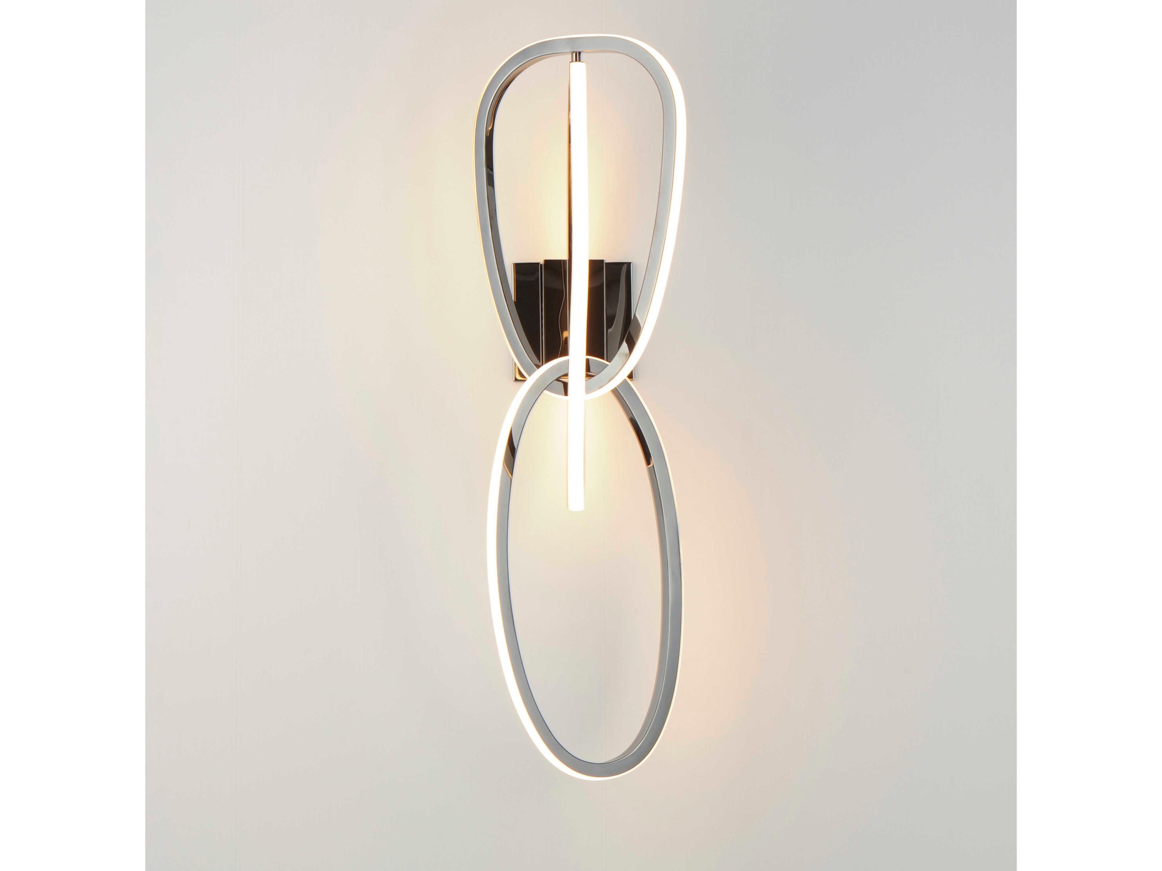 ET2 Unity 3-Light Black Chrome Wall Sconce