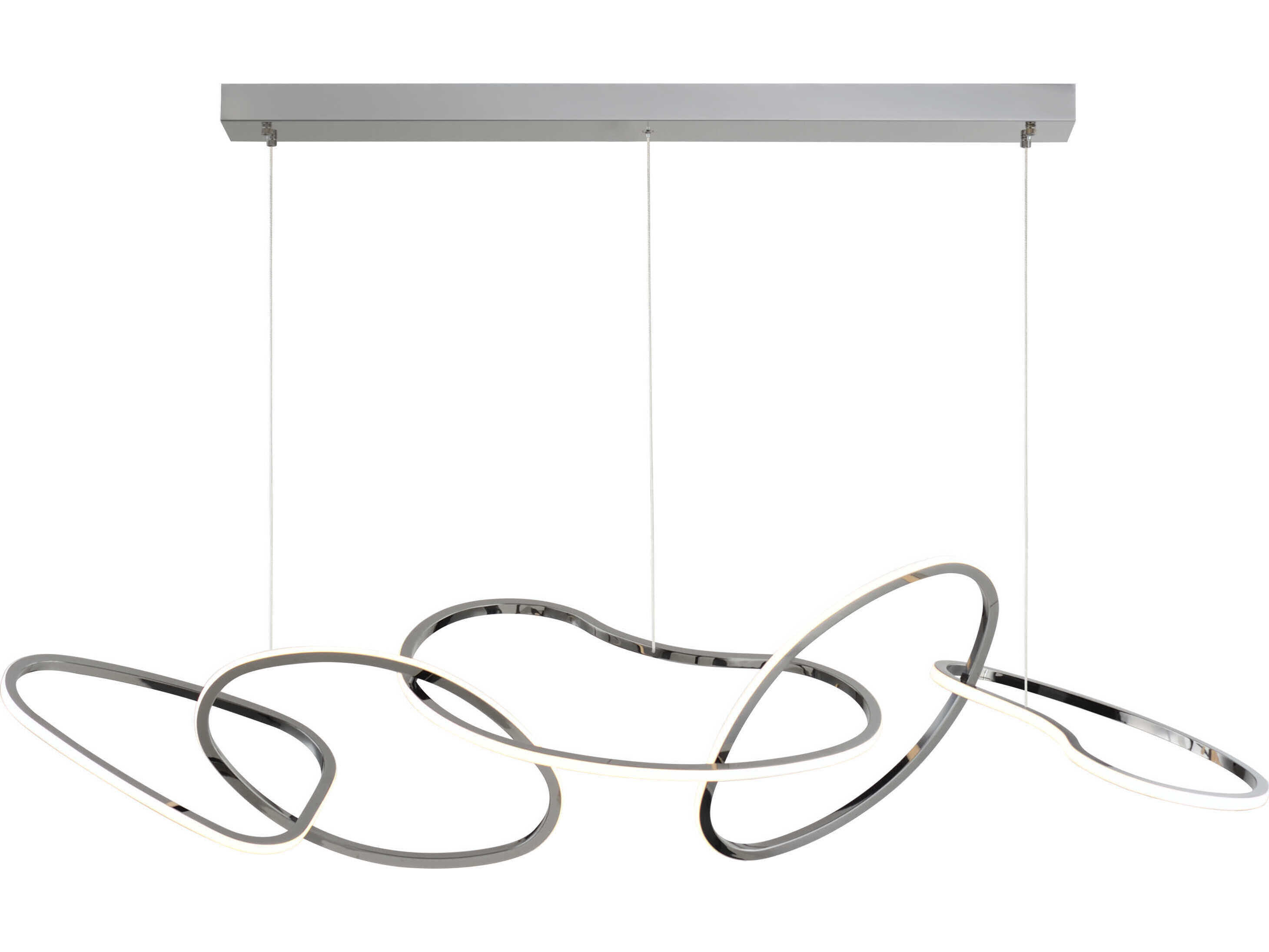 ET2 Unity 1-Light Black Chrome LED Linear Island Pendant