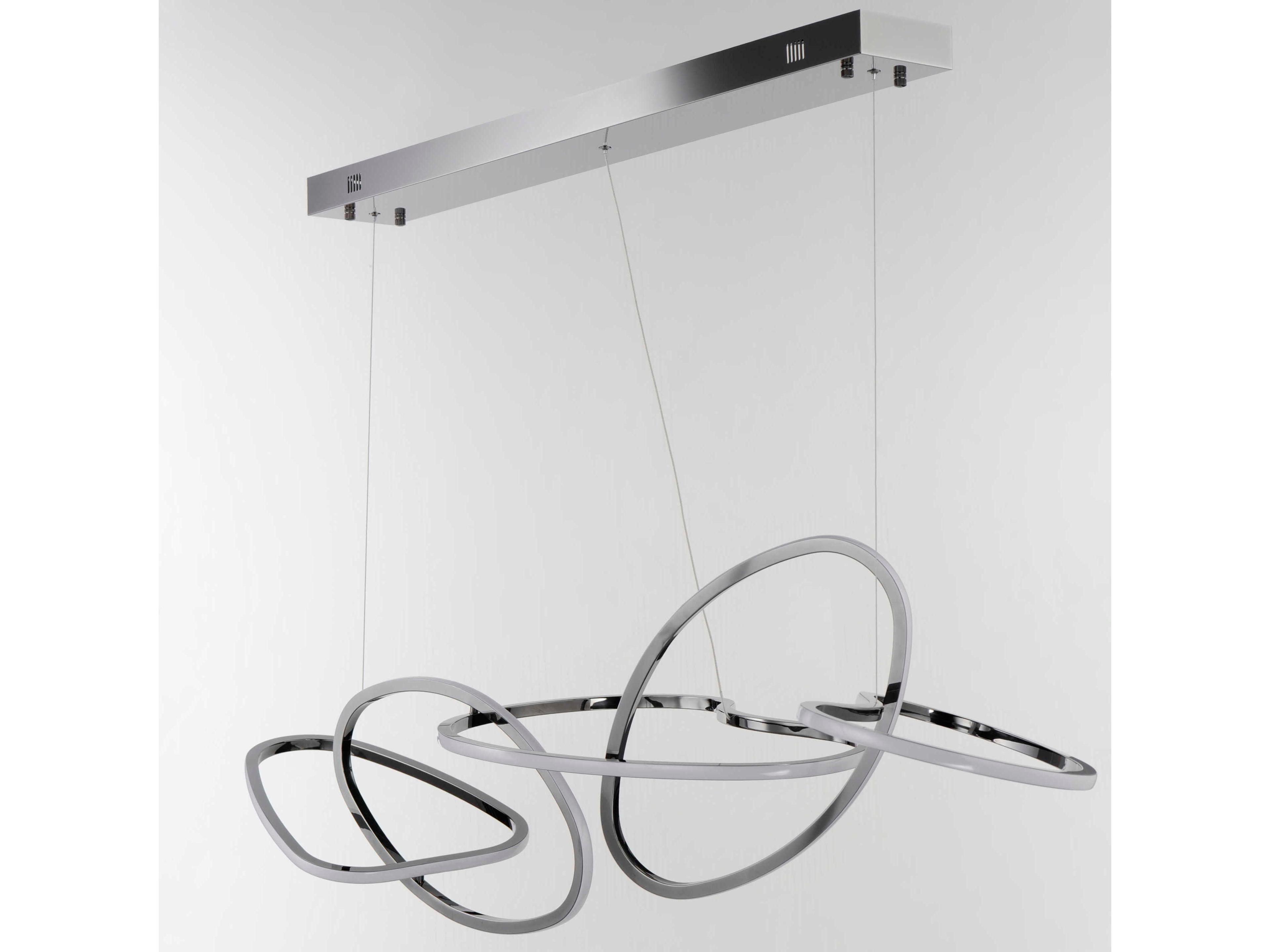 ET2 Unity 1-Light Black Chrome LED Linear Island Pendant