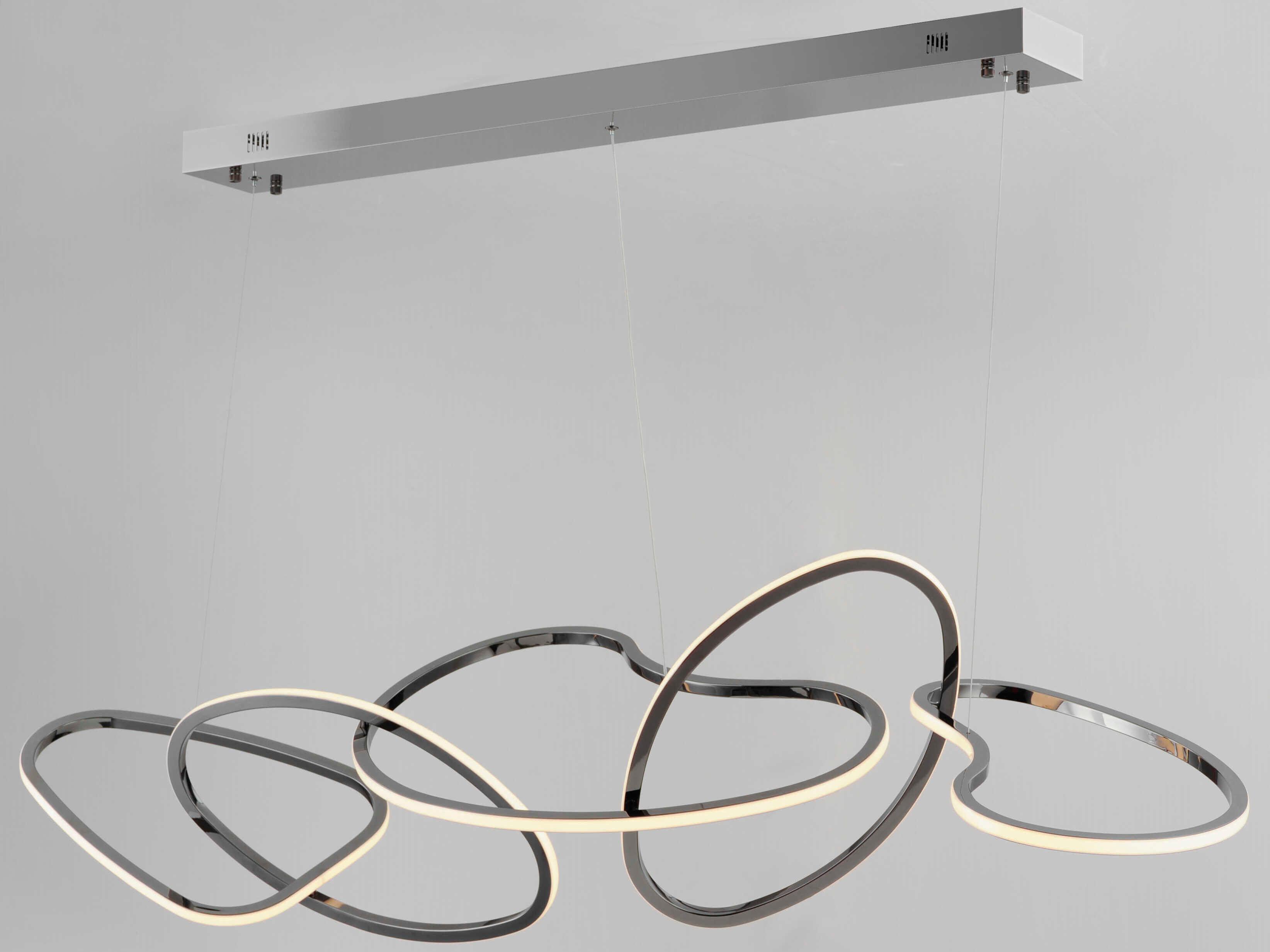 ET2 Unity 1-Light Black Chrome LED Linear Island Pendant