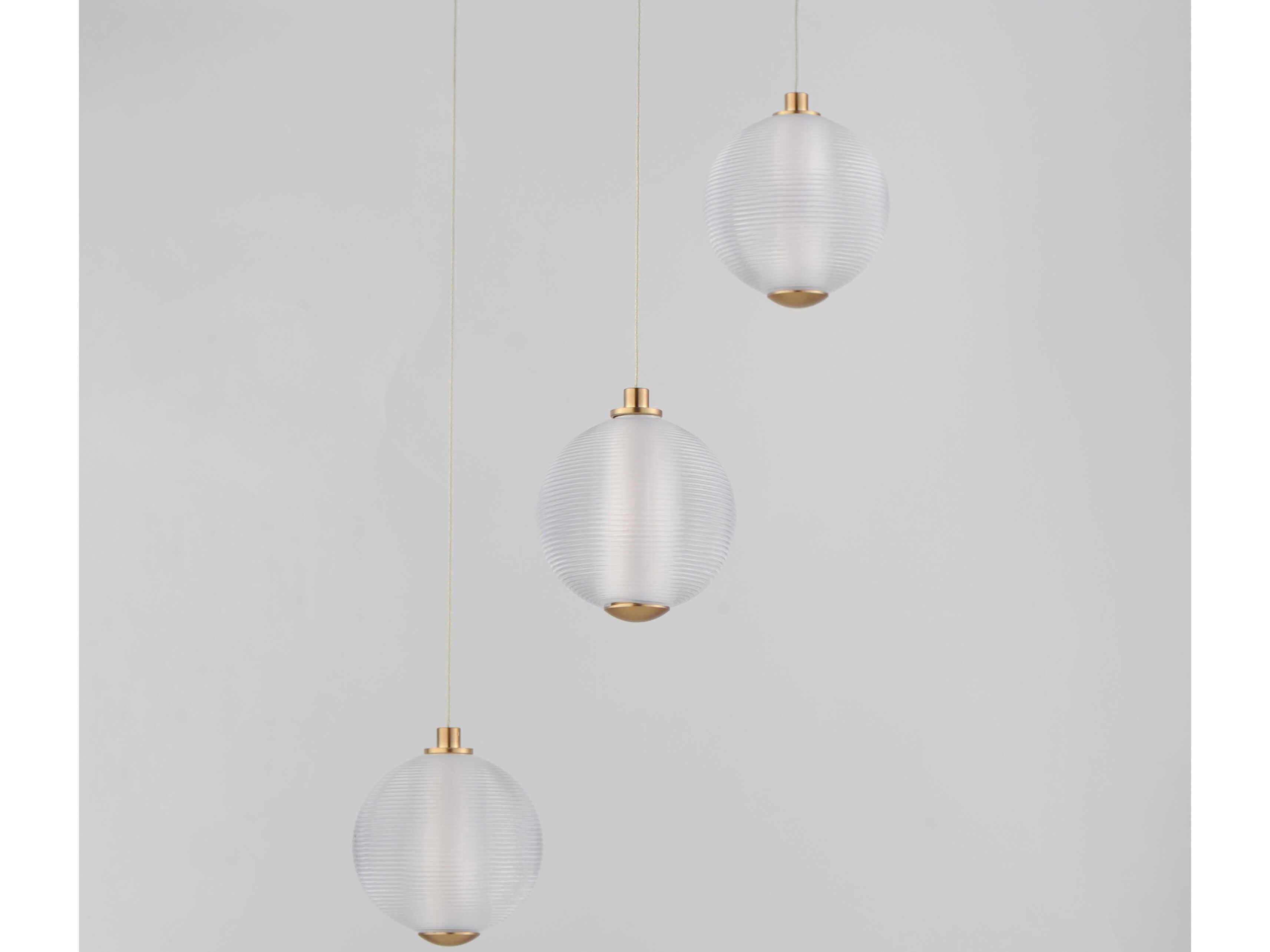 ET2 Rhythm 3-Light Gold Globe Mini Pendant