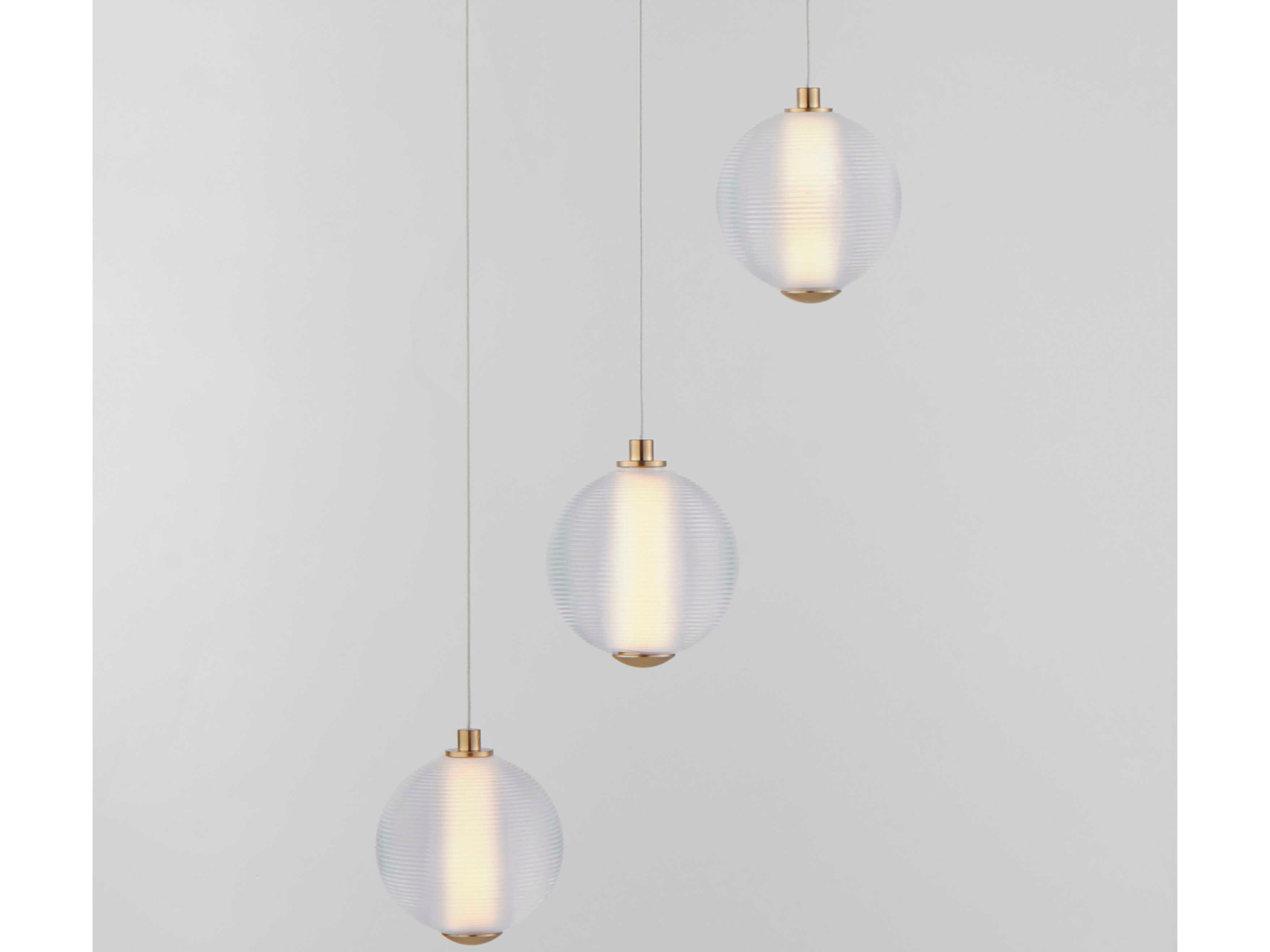 ET2 Rhythm 3-Light Gold Globe Mini Pendant