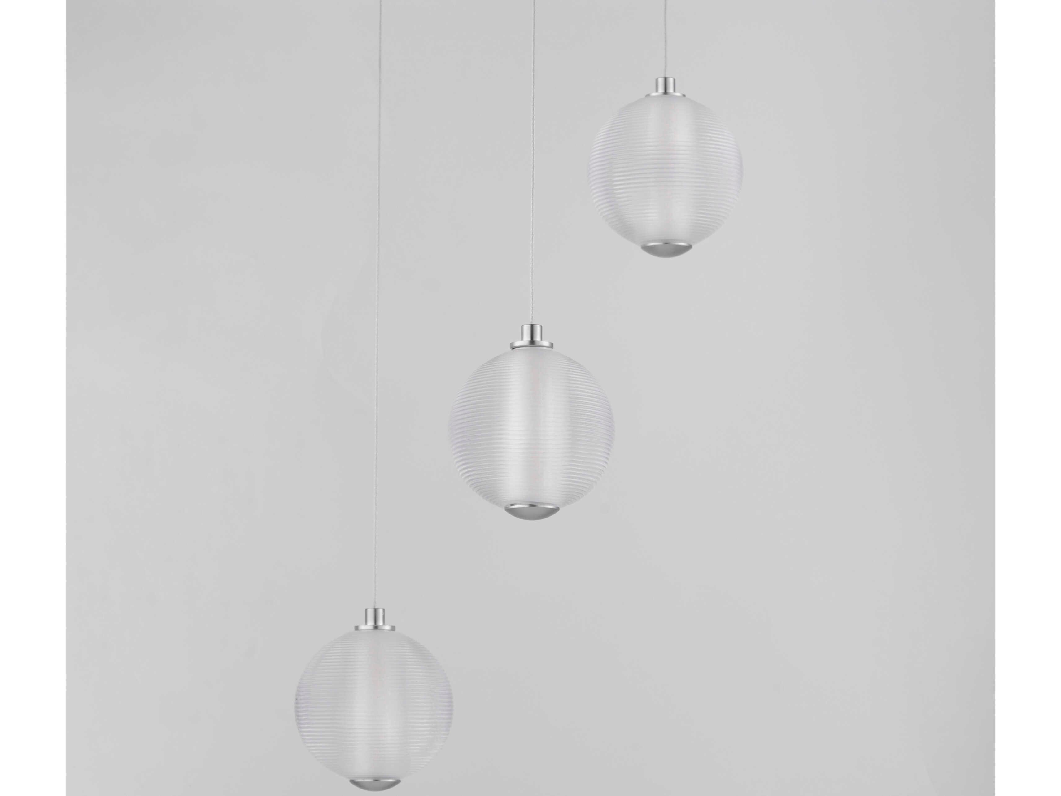 ET2 Rhythm 3-Light Polished Chrome Globe Mini Pendant