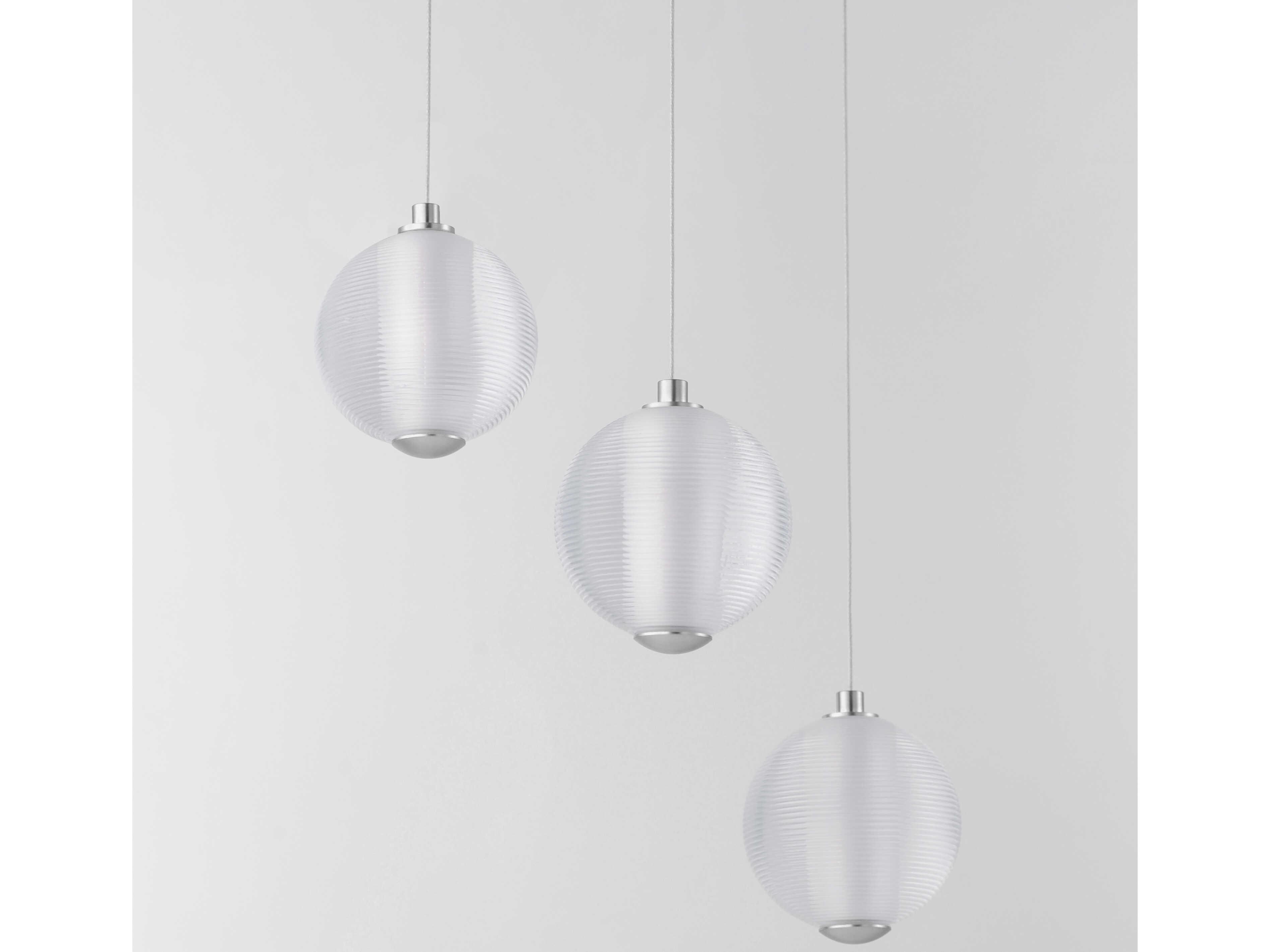 ET2 Rhythm 3-Light Polished Chrome Globe Mini Pendant