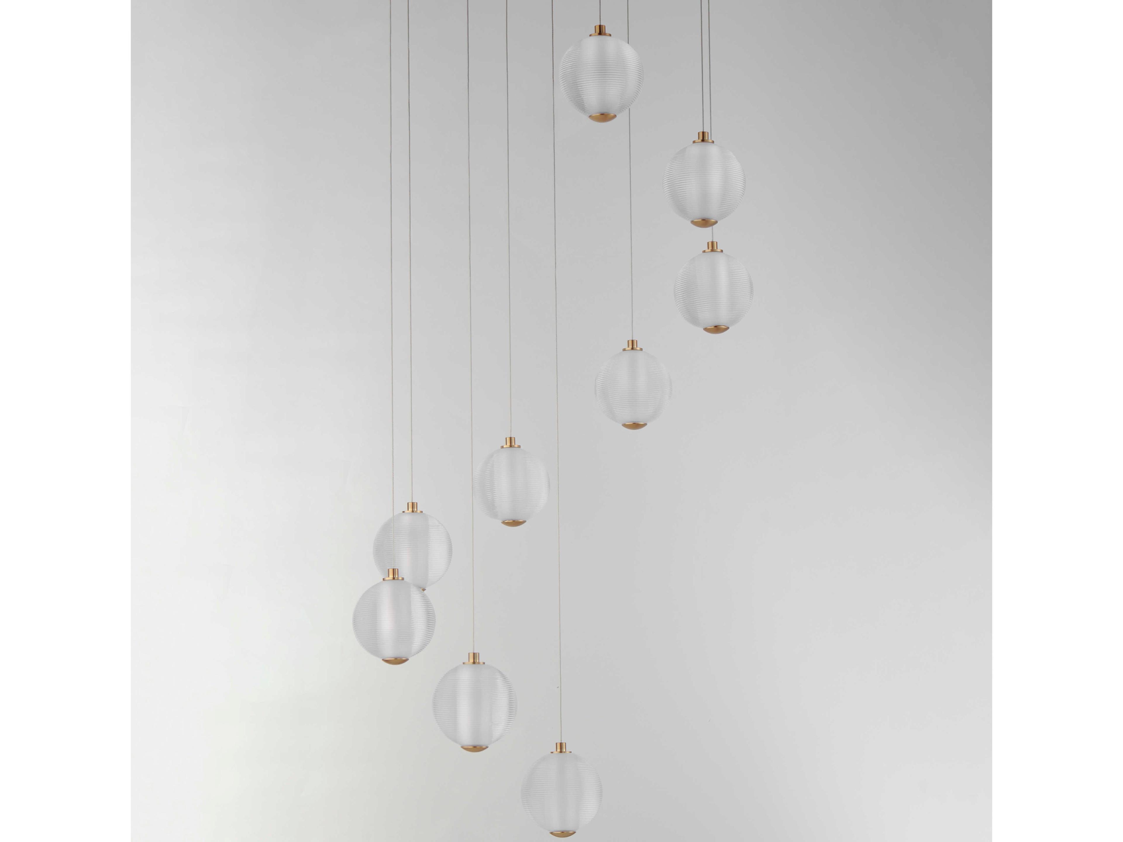 ET2 Rhythm 9-Light Gold Globe Pendant