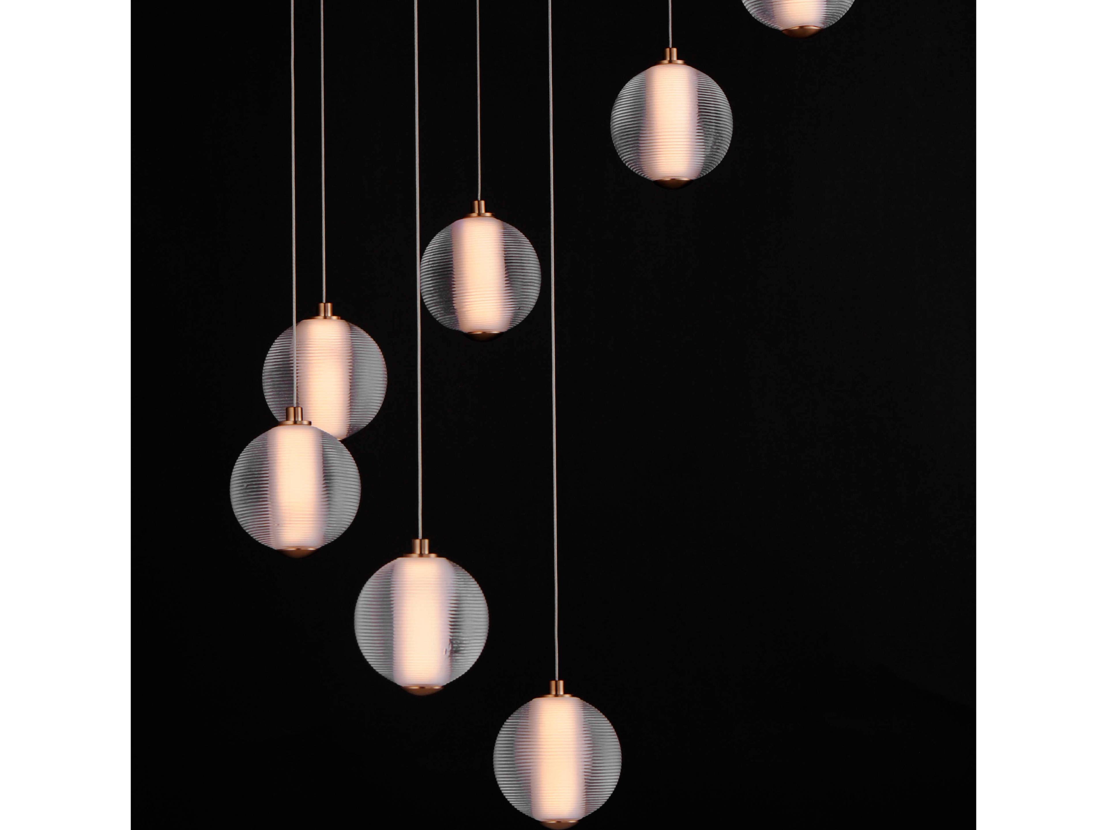 ET2 Rhythm 9-Light Gold Globe Pendant