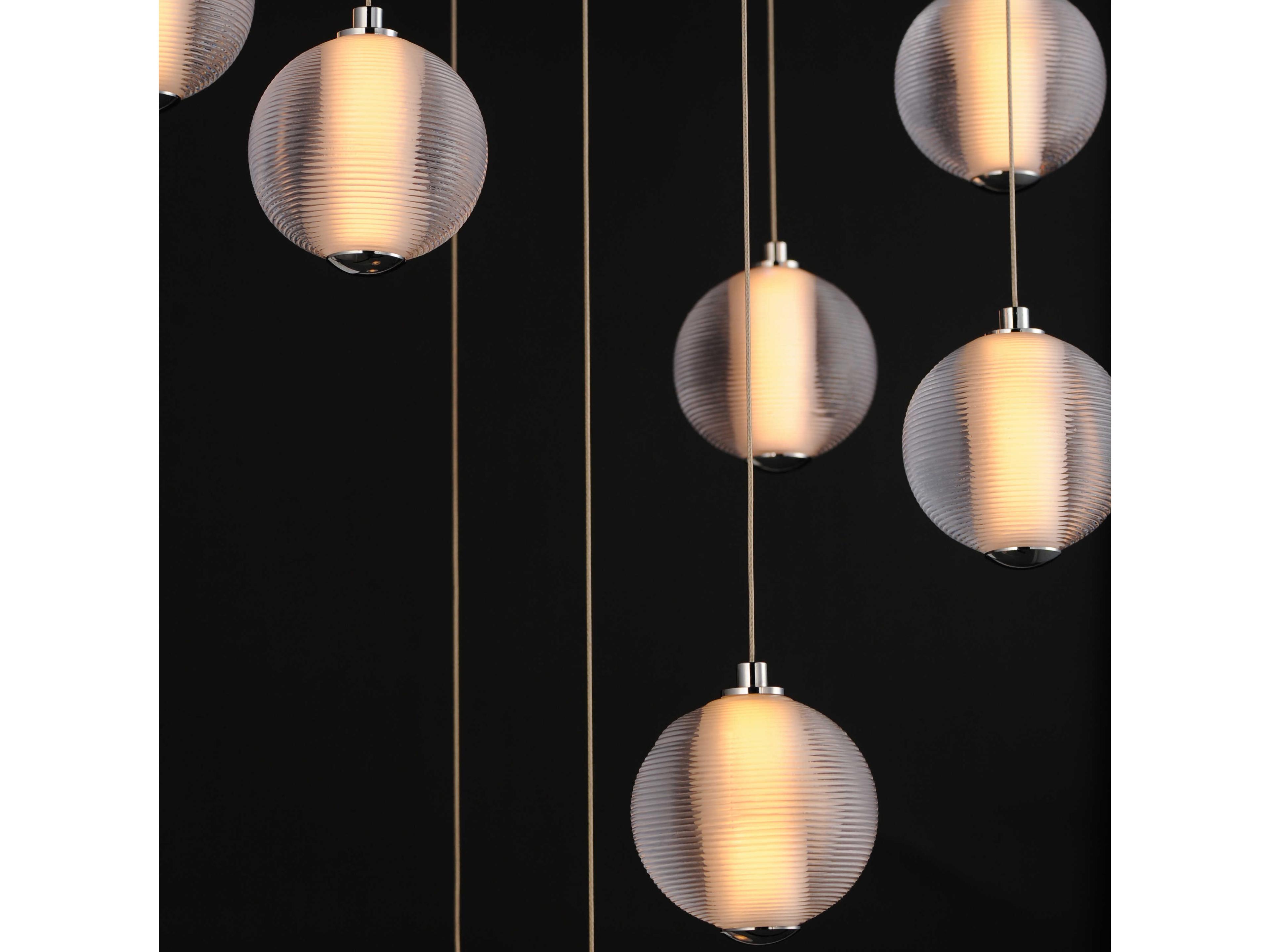 ET2 Rhythm 9-Light Polished Chrome Globe Pendant