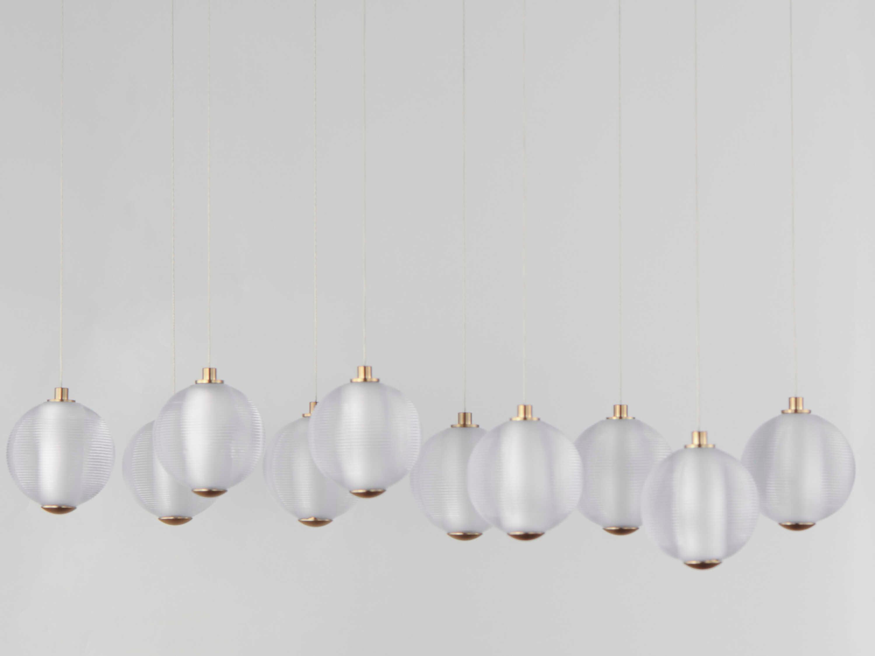 ET2 Rhythm 10-Light Gold Globe Island Pendant
