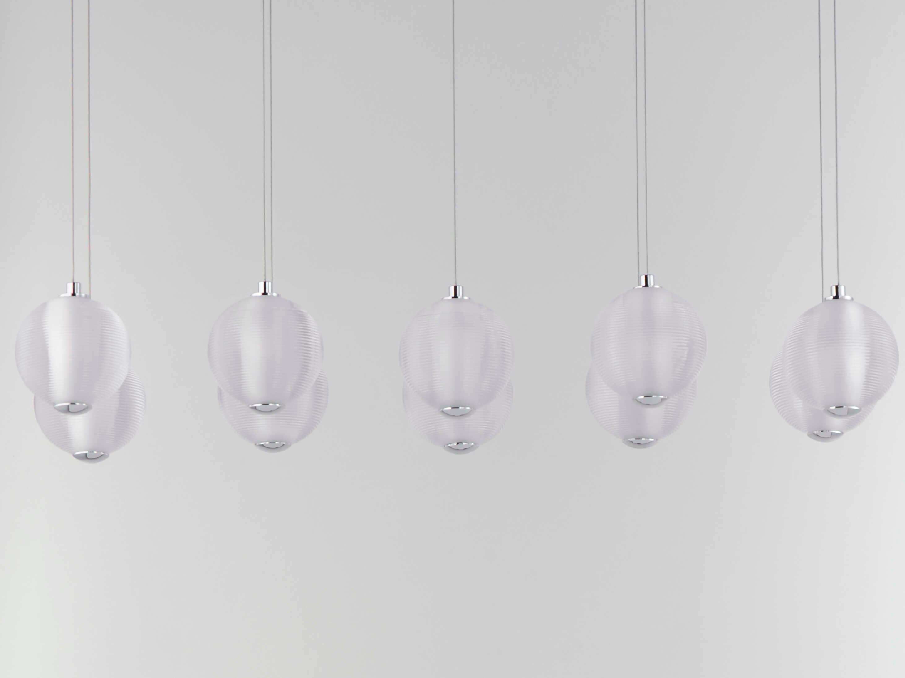 ET2 Rhythm 10-Light Polished Chrome Globe Island Pendant