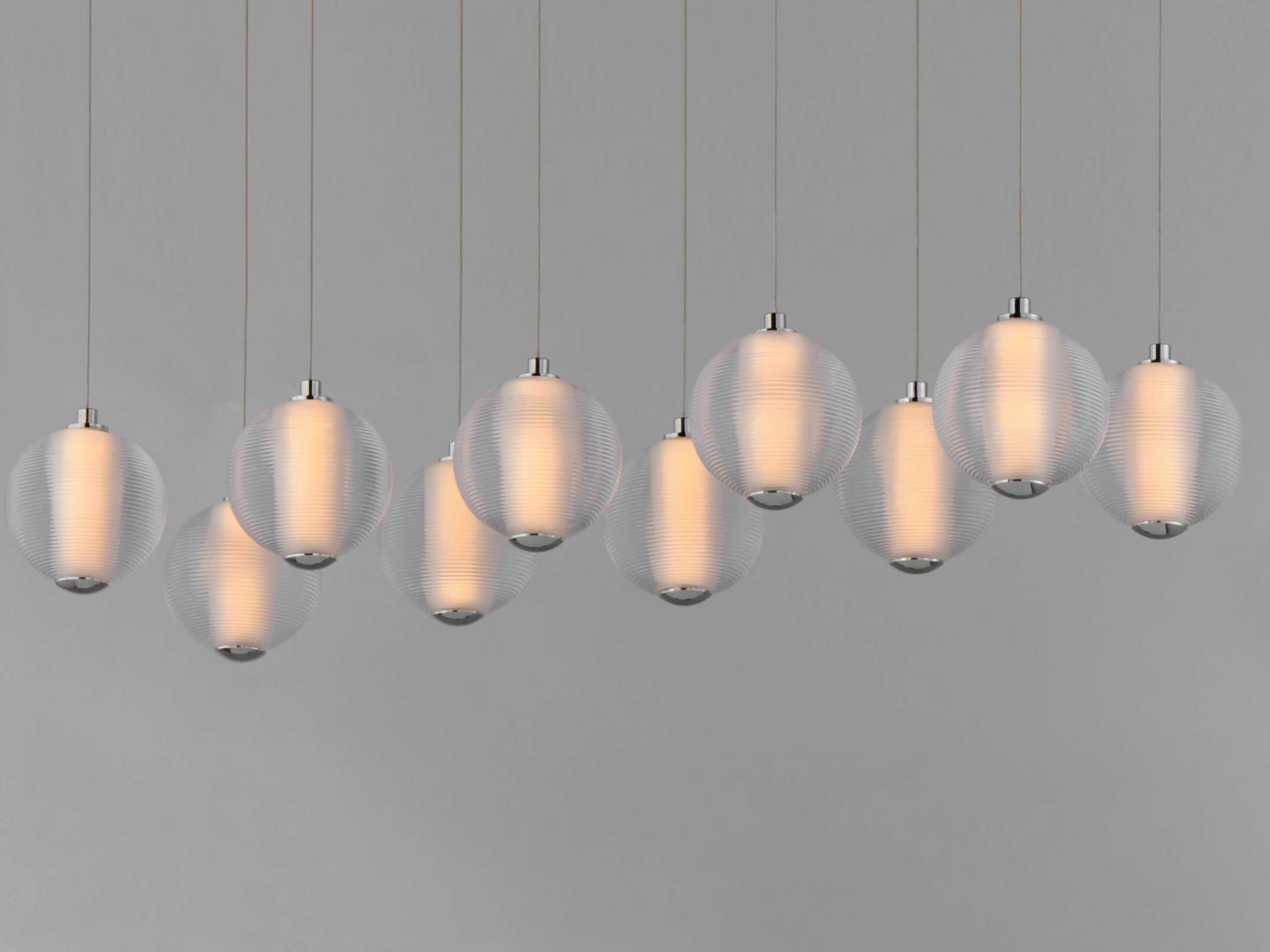 ET2 Rhythm 10-Light Polished Chrome Globe Island Pendant