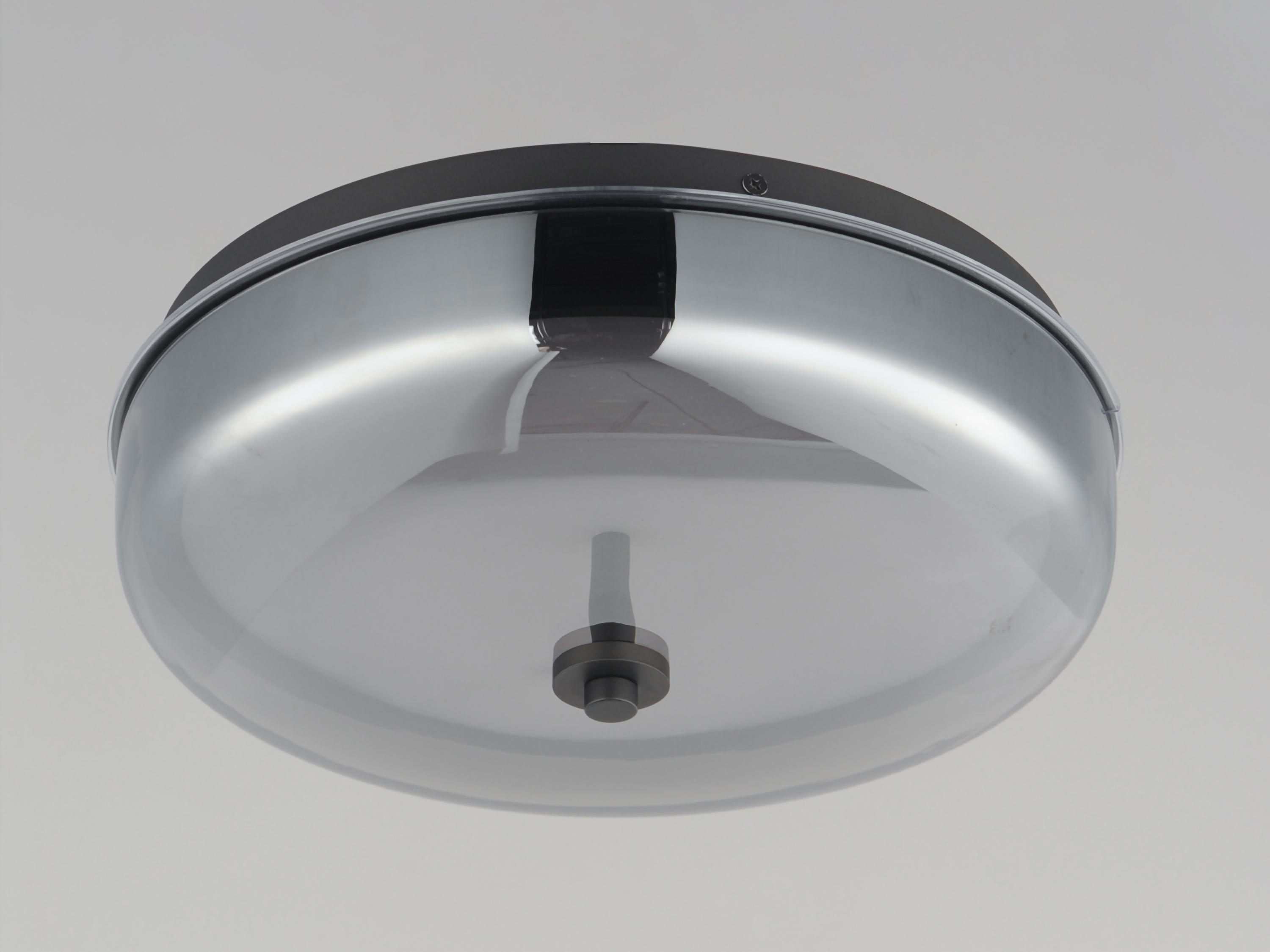 ET2 Voto 1-Light Gunmetal Black Round Flush Mount