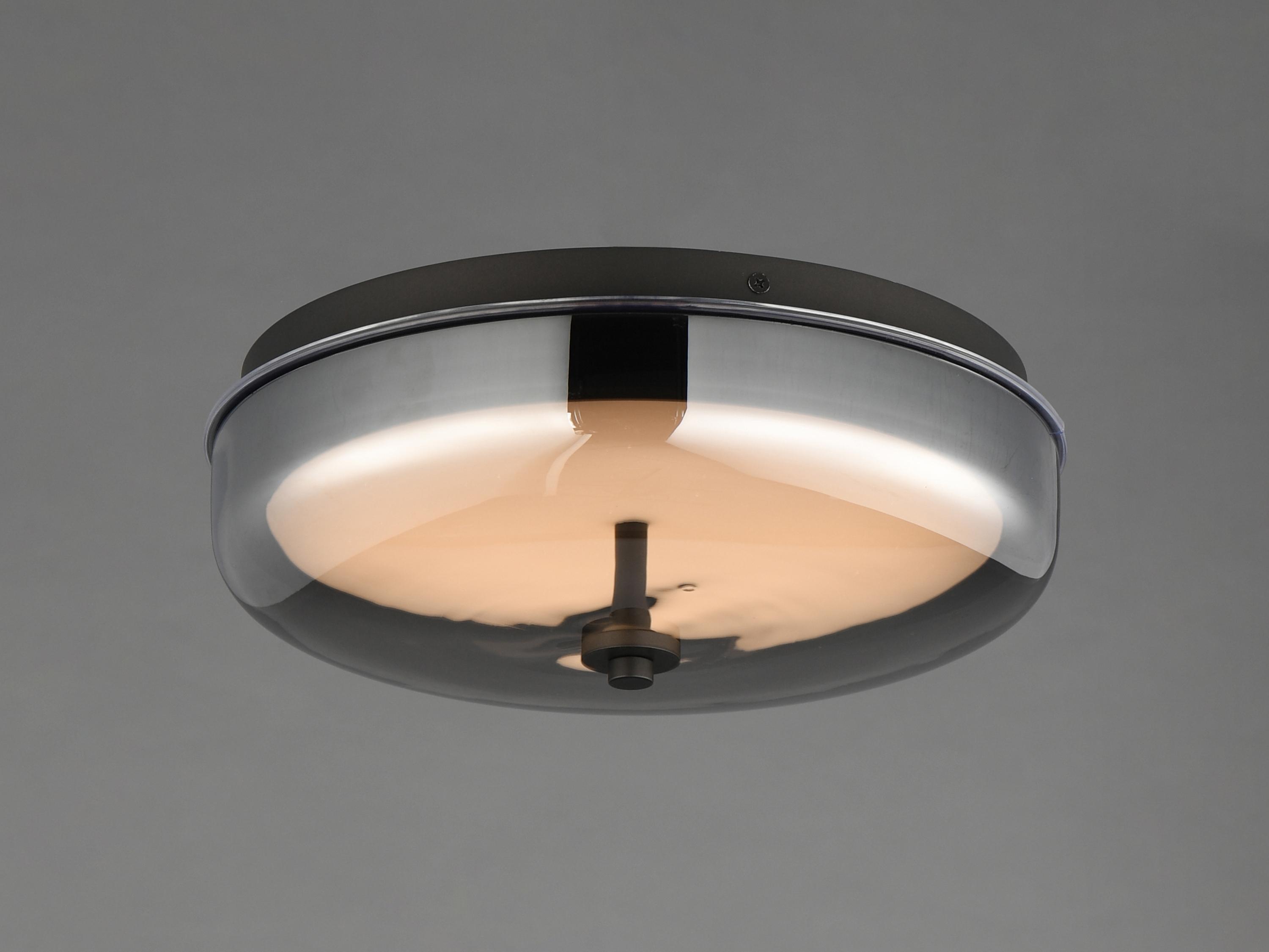 ET2 Voto 1-Light Gunmetal Black Round Flush Mount