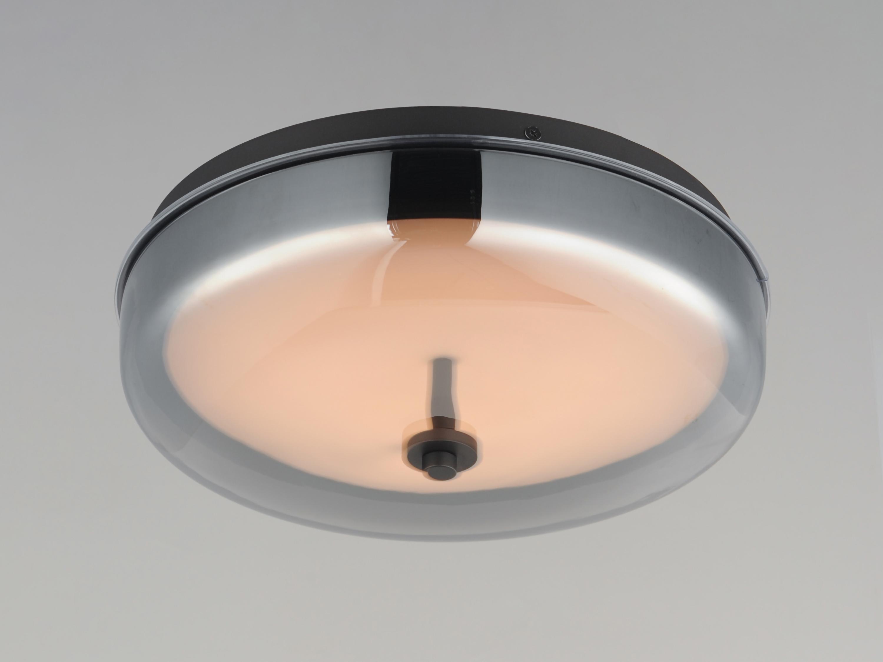 ET2 Voto 1-Light Gunmetal Black Round Flush Mount