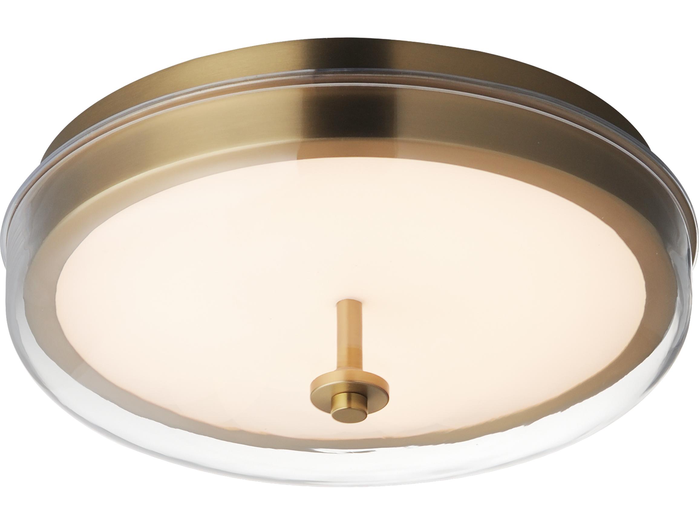 ET2 Voto 1-Light Natural Aged Brass Round Flush Mount