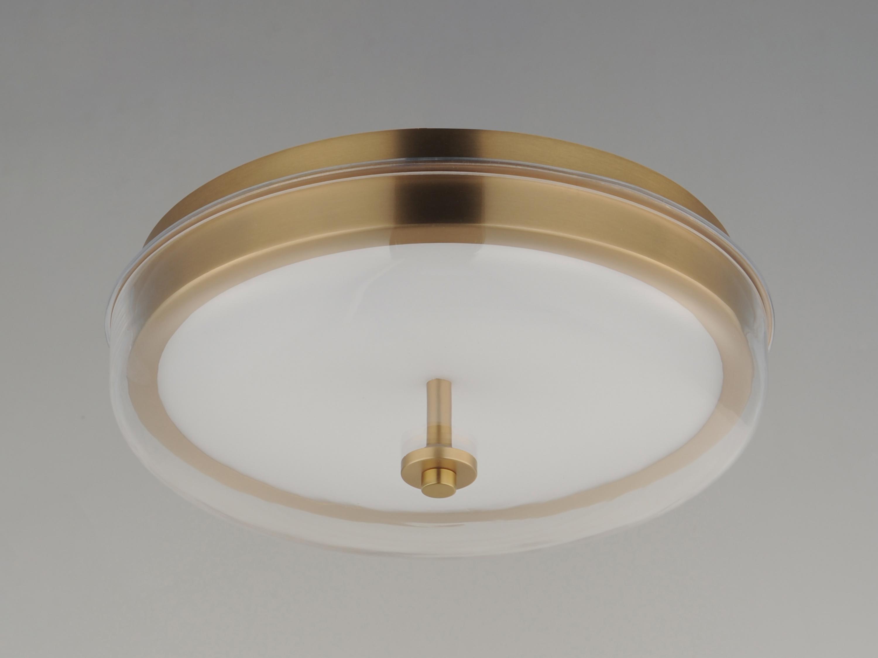 ET2 Voto 1-Light Natural Aged Brass Round Flush Mount