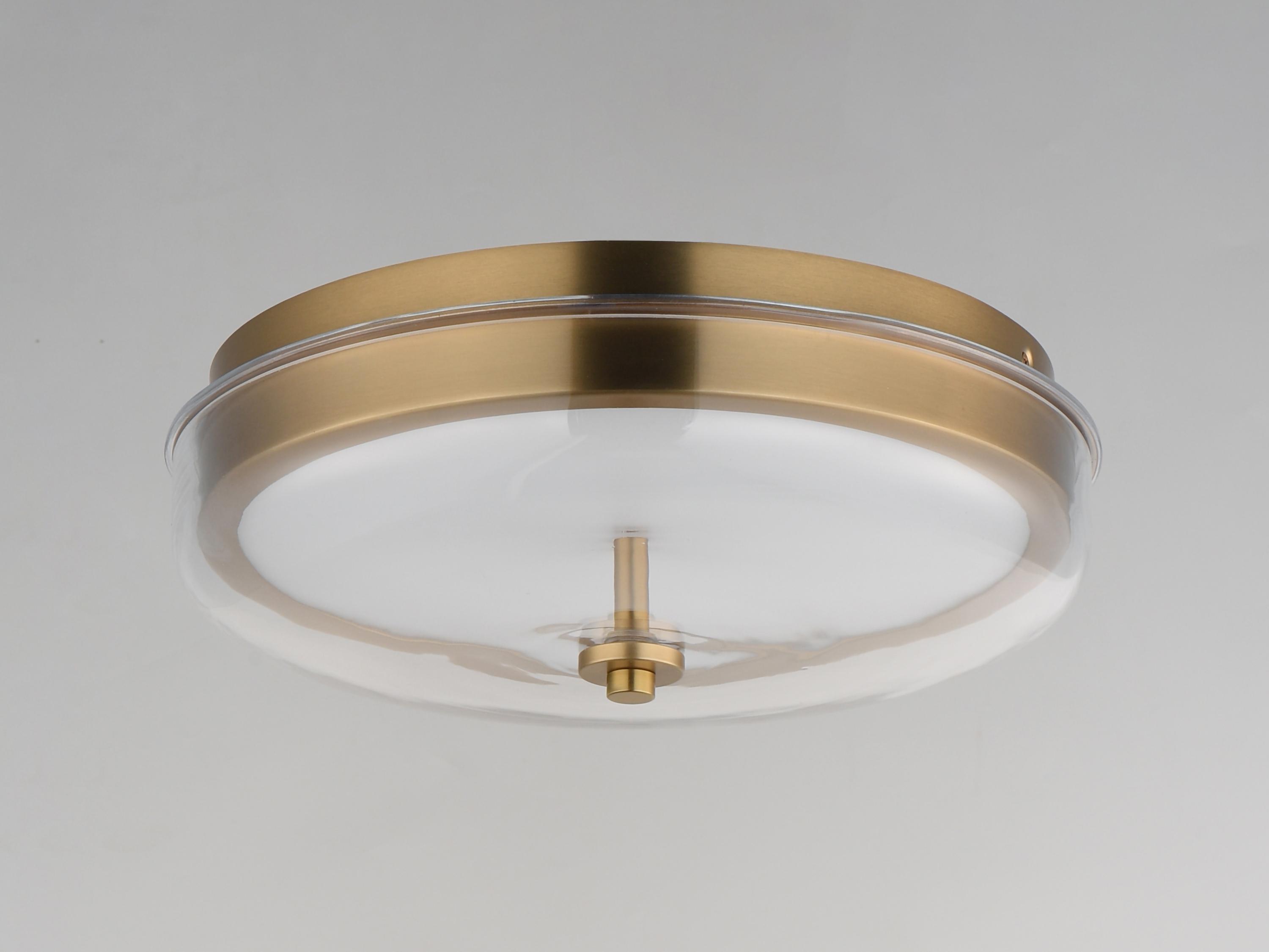 ET2 Voto 1-Light Natural Aged Brass Round Flush Mount