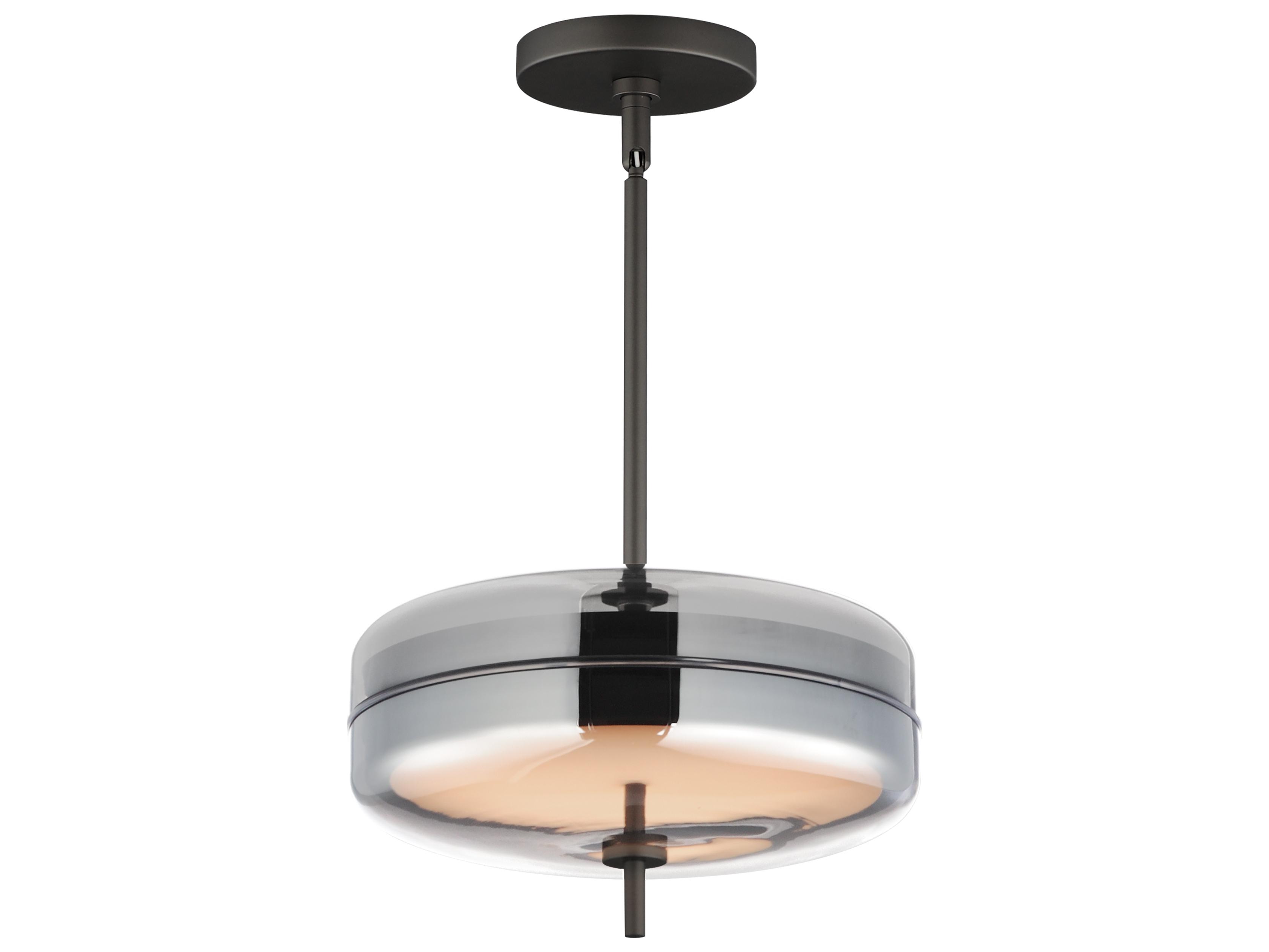 ET2 Voto 2-Light Gunmetal Black Round Mini Pendant