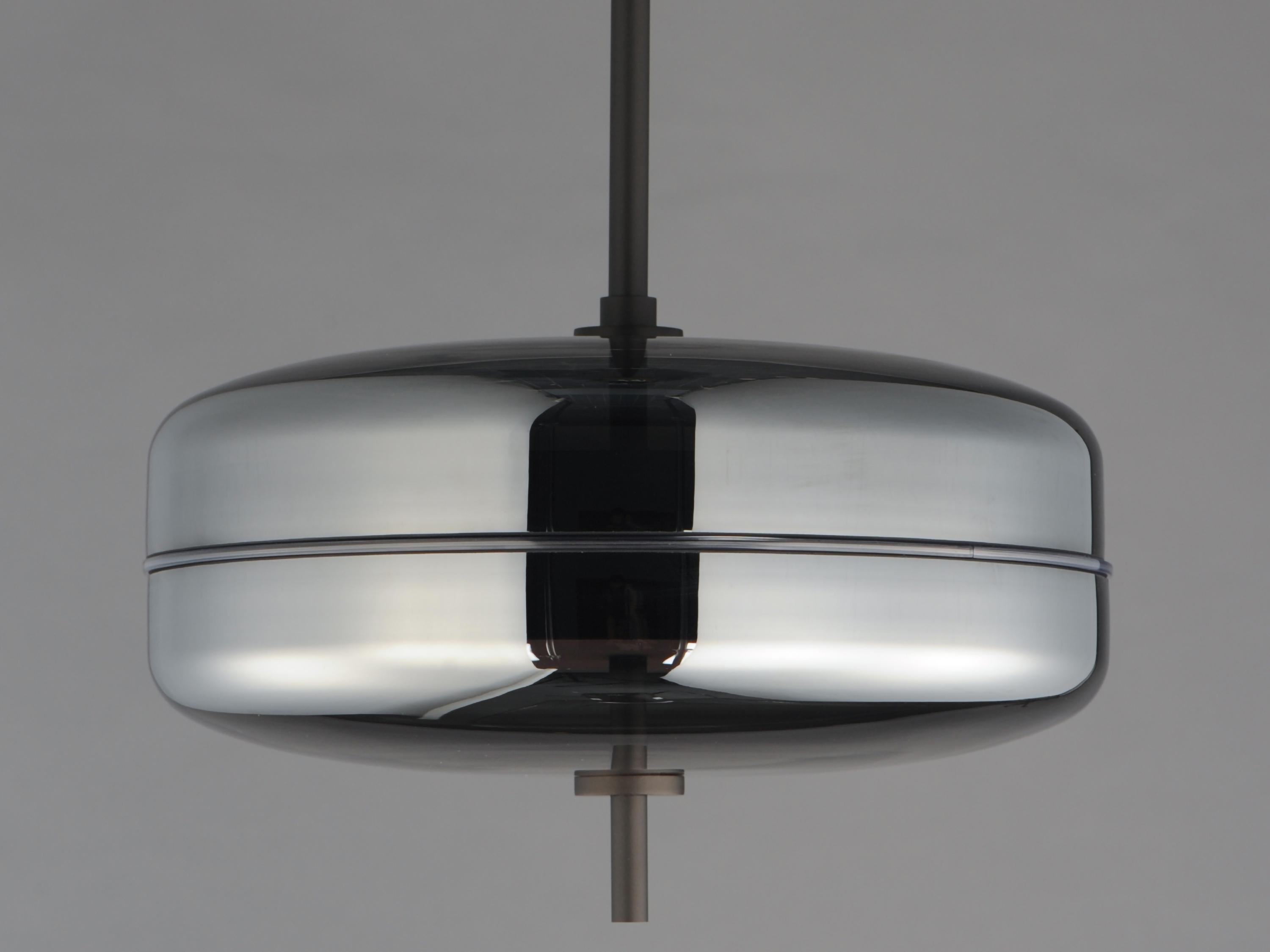 ET2 Voto 2-Light Gunmetal Black Round Mini Pendant