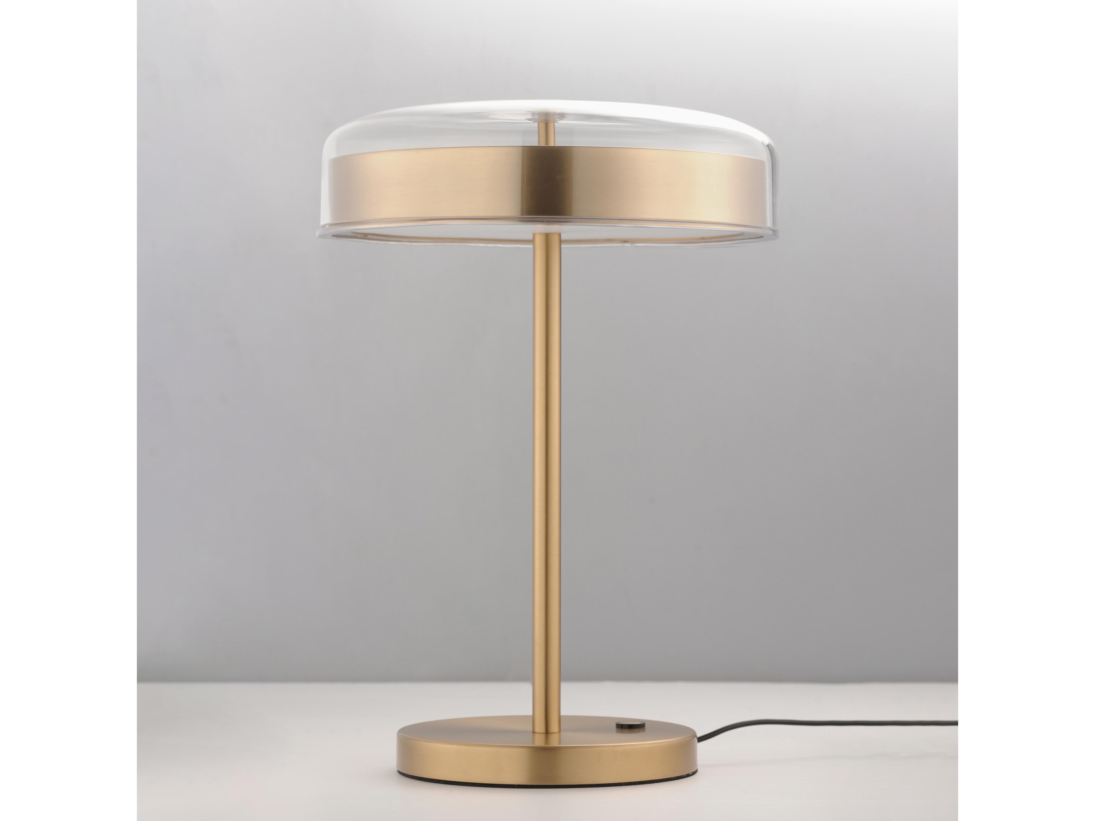 ET2 Voto Natural Aged Brass Clear Pc Table Lamp
