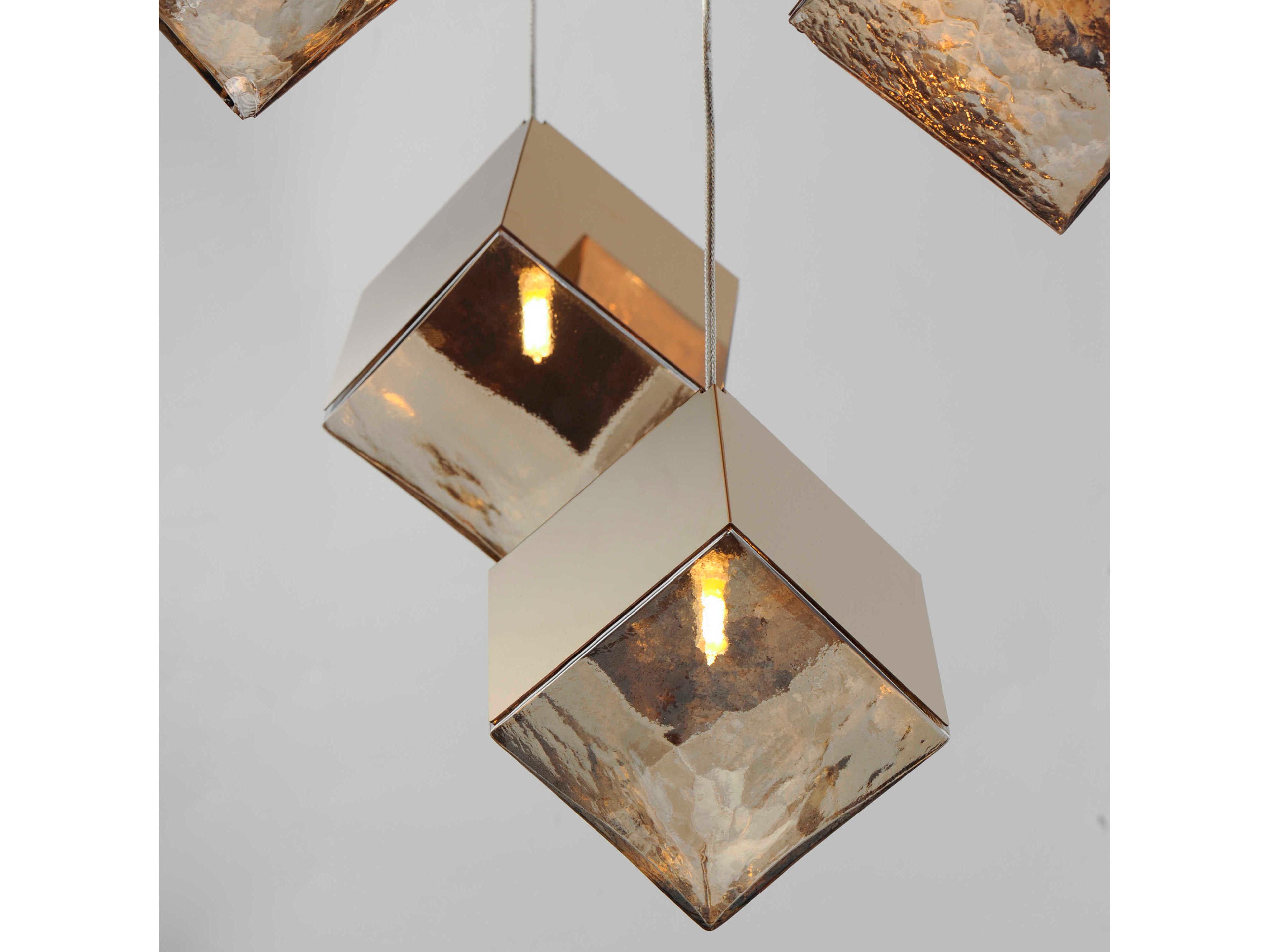 ET2 Ice Cube 9-Light French Gold Geometric Pendant