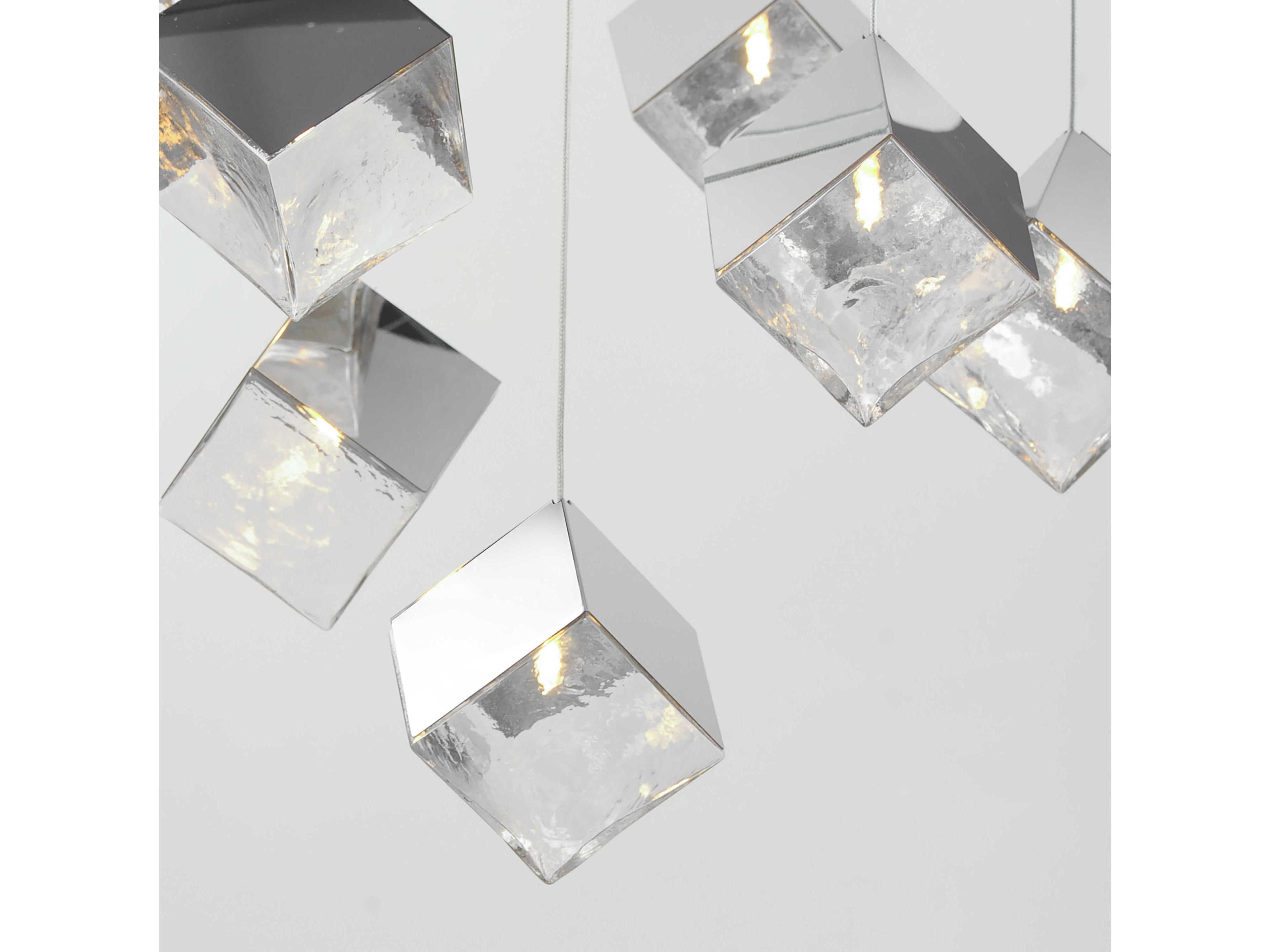 ET2 Ice Cube 9-Light Polished Chrome Geometric Pendant