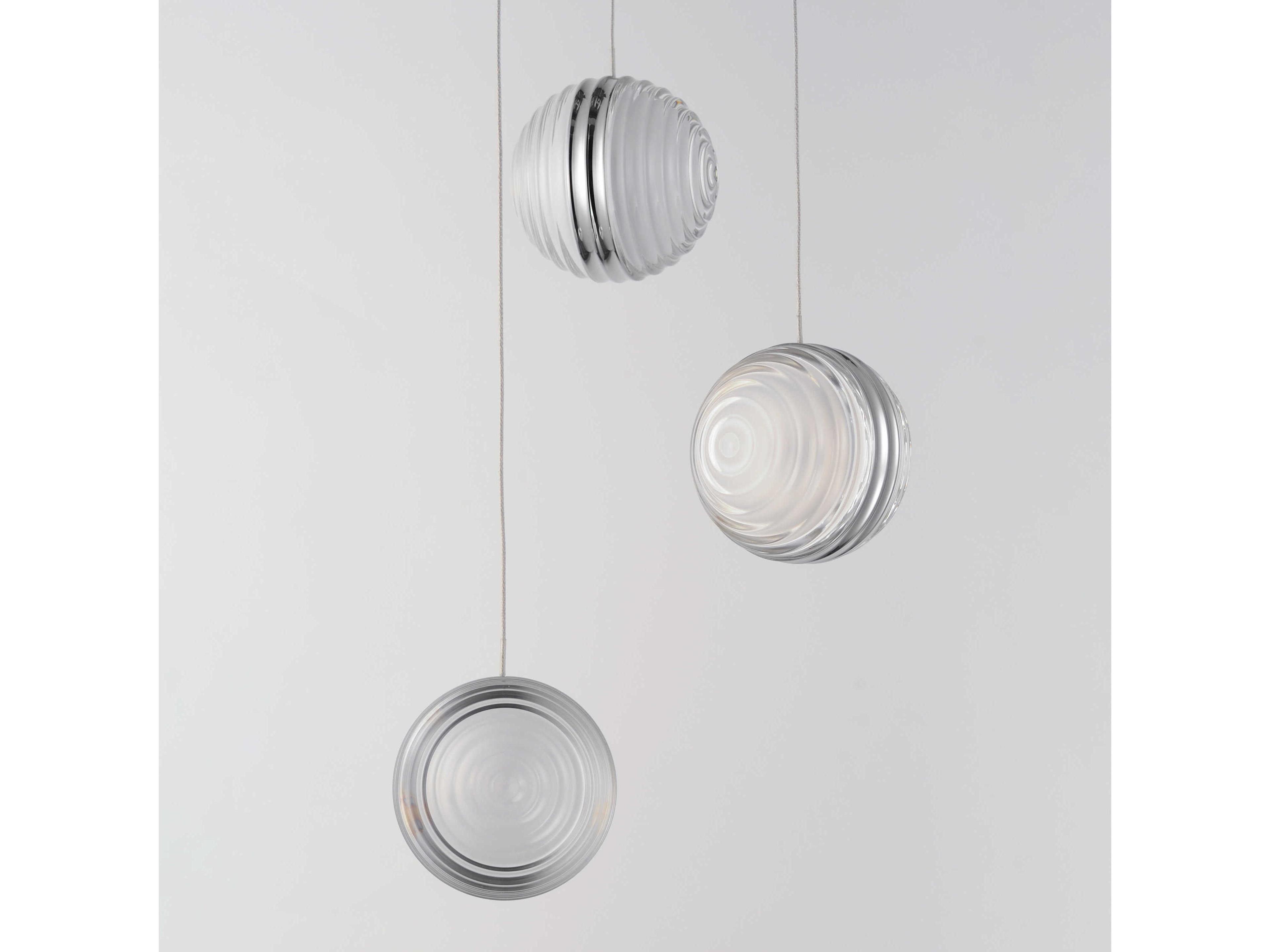 ET2 Pulse 3-Light Polished Chrome Globe Mini Pendant