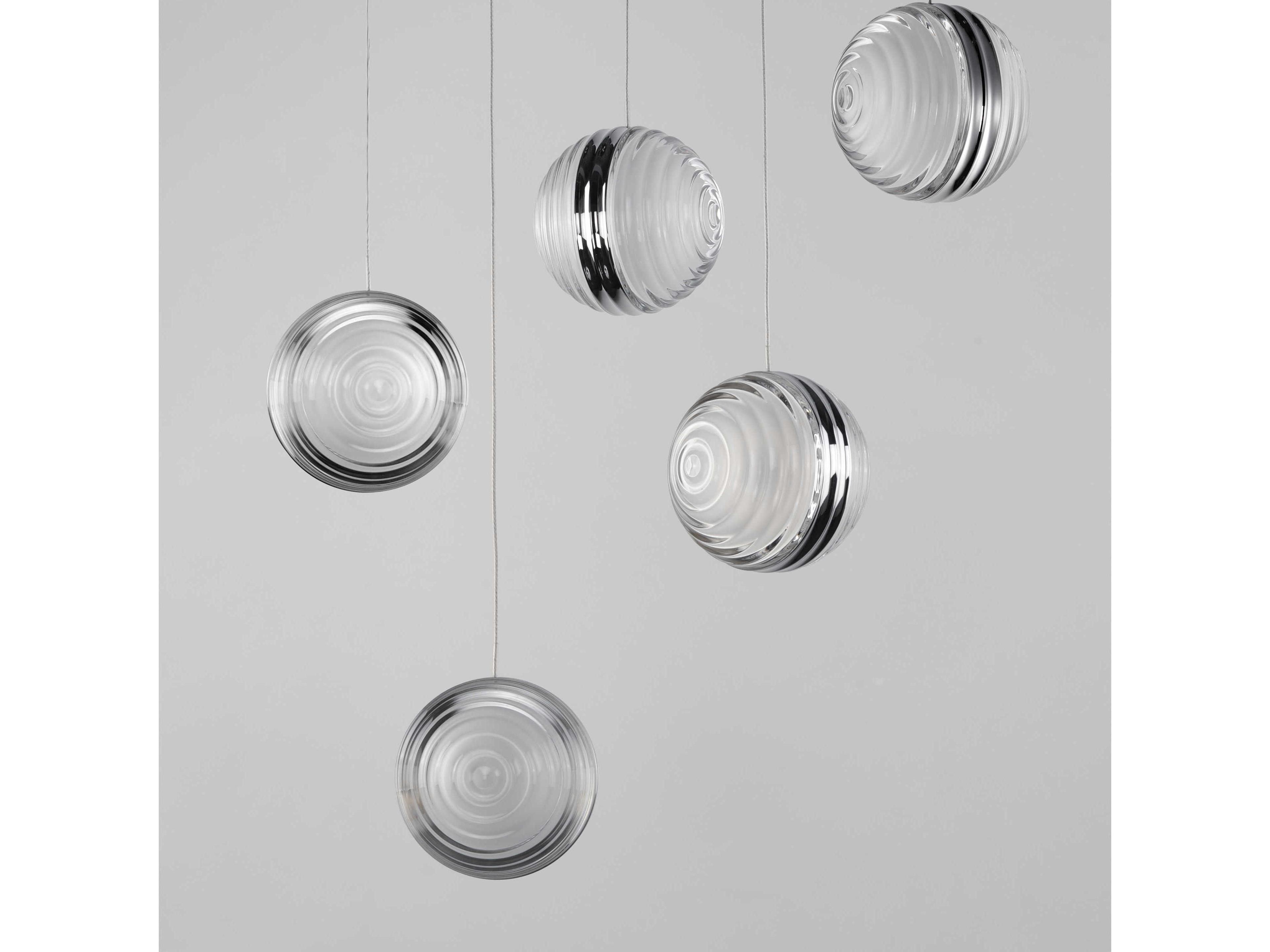 ET2 Pulse 5-Light Polished Chrome Globe Pendant