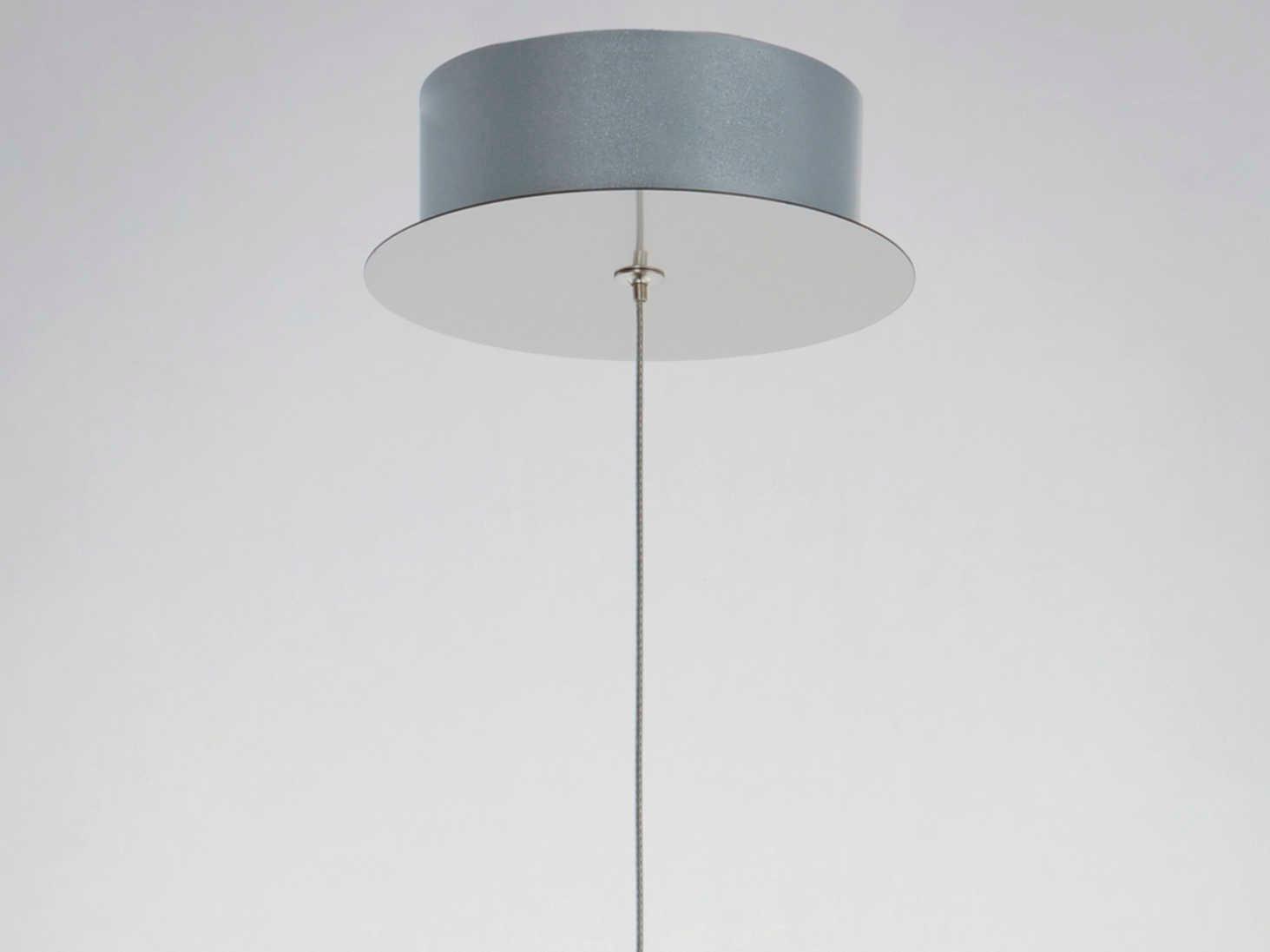 ET2 1-Light Satin Nickel Brass LED Cylinder Geometric Mini Pendant