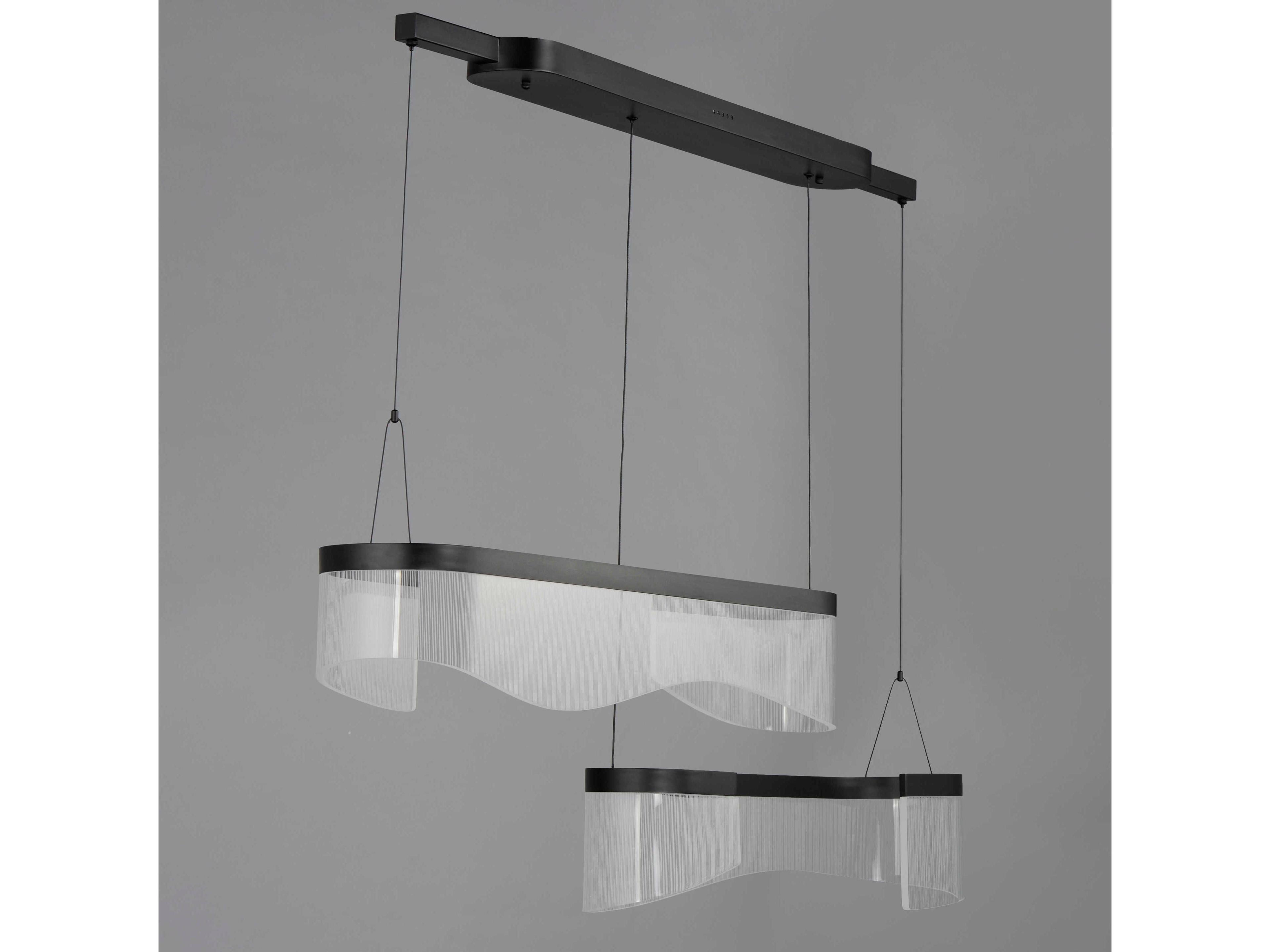 ET2 Sonata 2-Light Black LED Linear Island Pendant