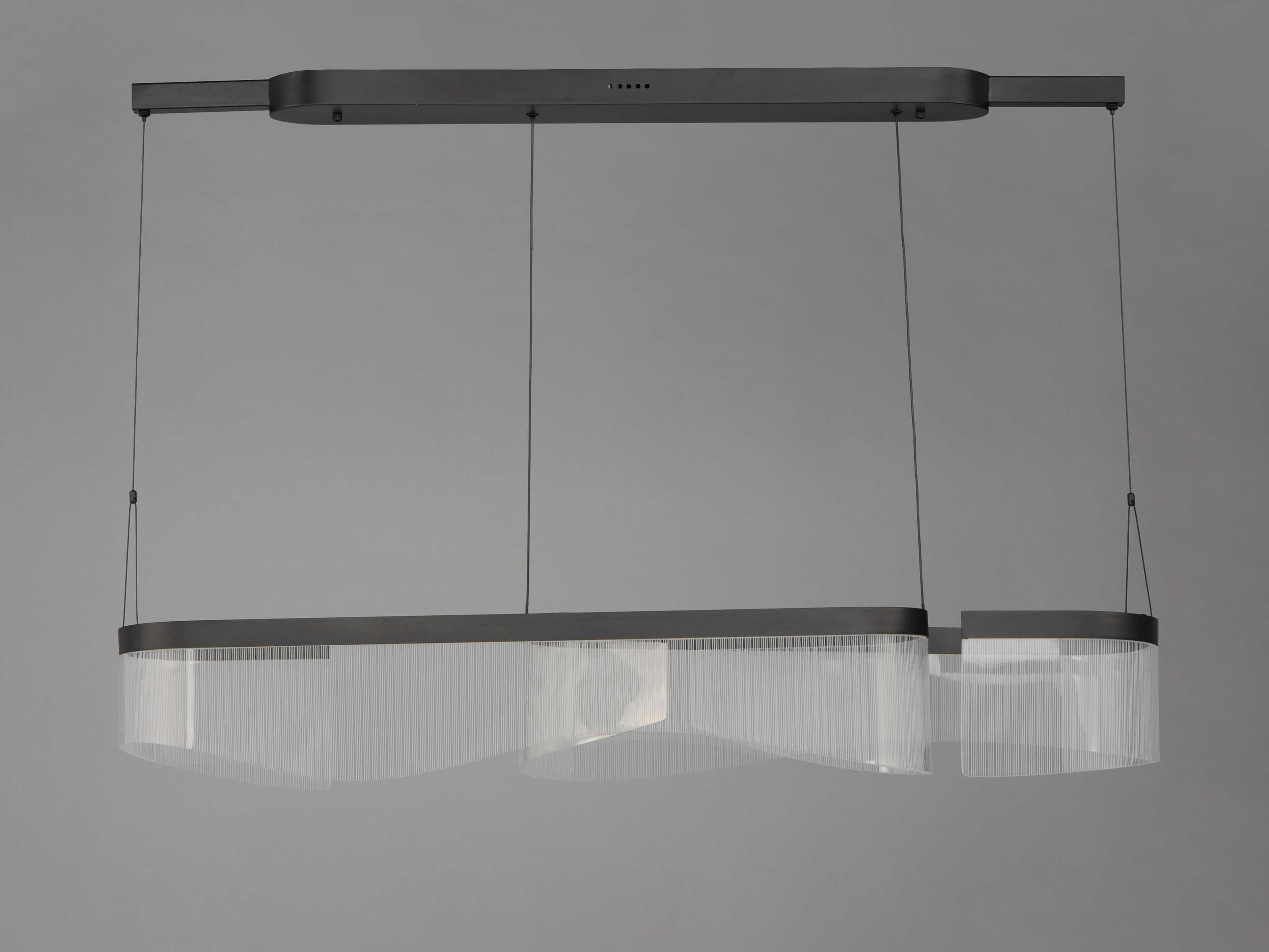 ET2 Sonata 2-Light Black LED Linear Island Pendant