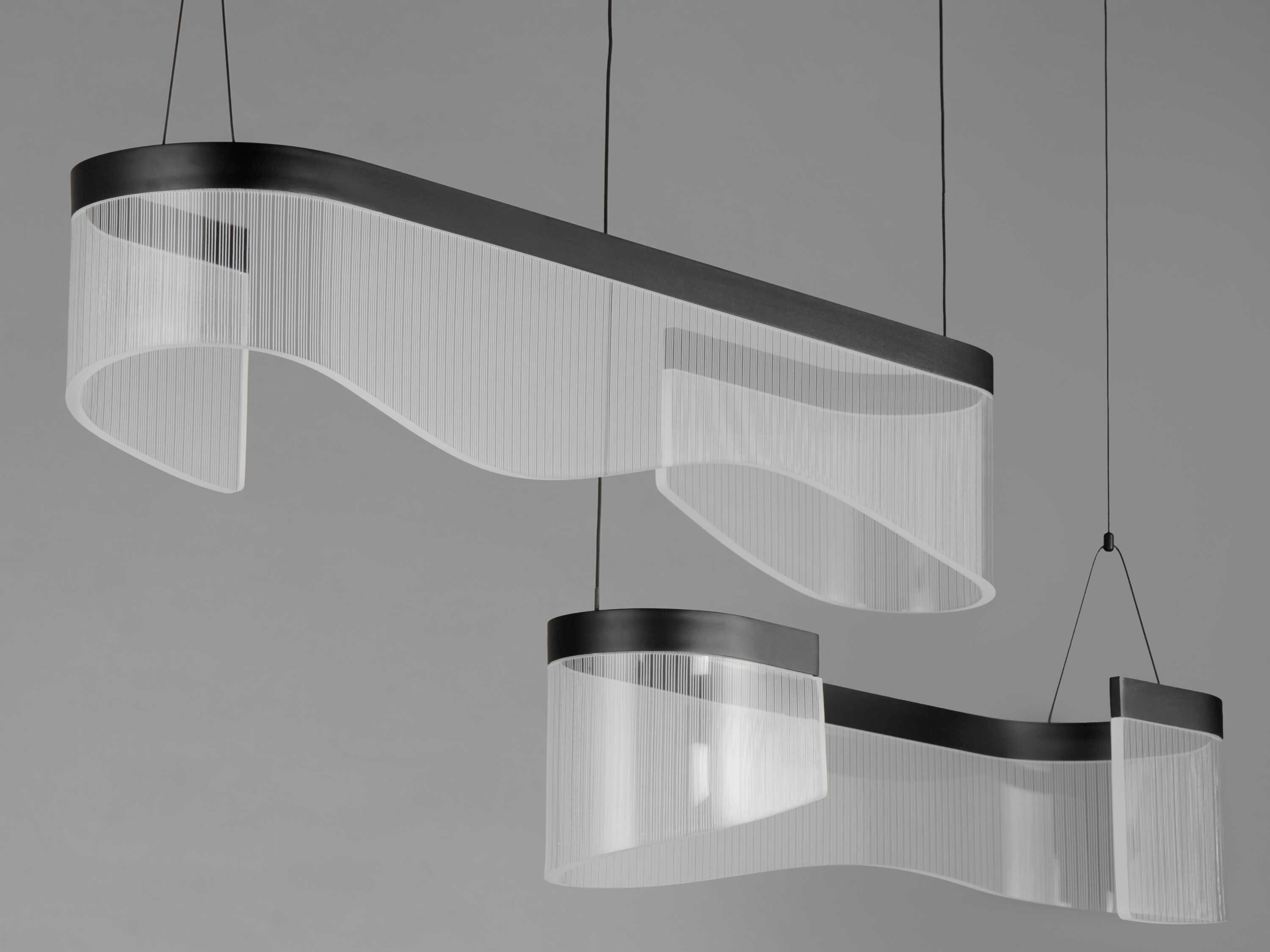 ET2 Sonata 2-Light Black LED Linear Island Pendant